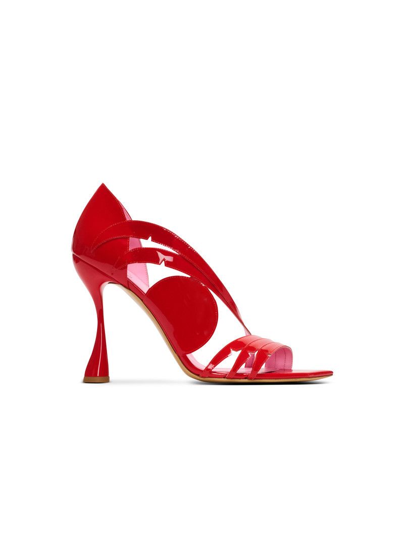 o1s1wg111225 Eden 95mm Patent Leather Sandals in Red