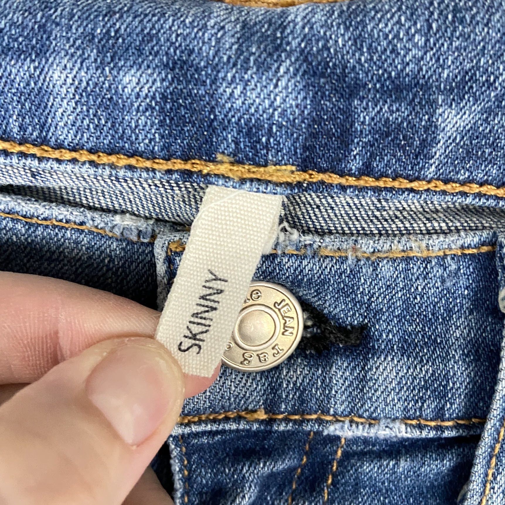 Rag & Bone Rag & Bone Skinny Jean Blue Womens 26 Distressed Size 26" / US 2 / IT 38 - 6 Thumbnail