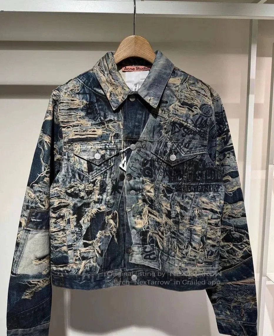 Acne Studios Acne Studios Men's Printed Denim Jacket. Size US XL / EU 56 / 4 - 1 Thumbnail