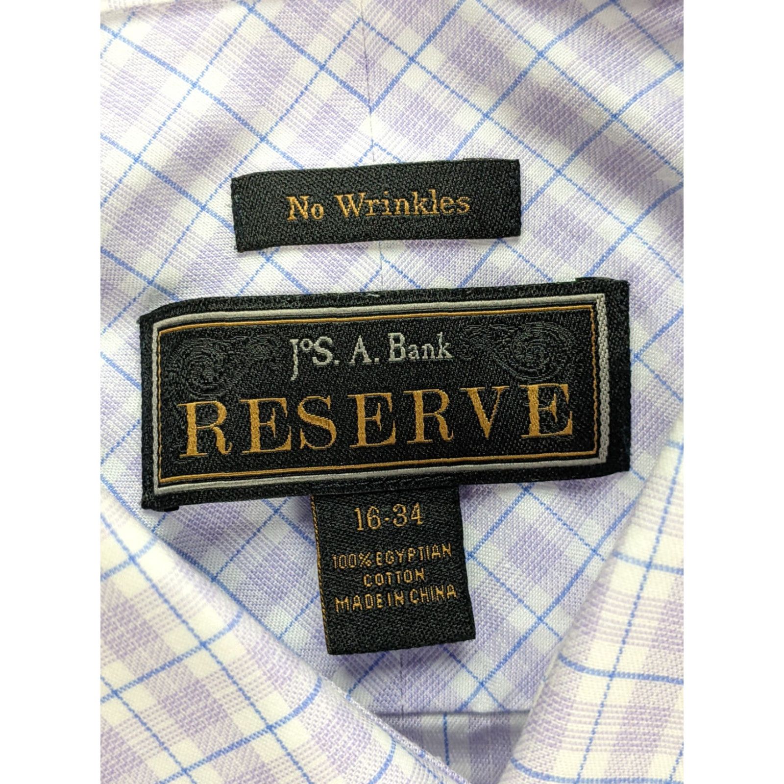 Jos. A. Bank JoS A Bank Reserve Purple Check Button Shirt Mens L 16 Egyptian Cotton No Wrinkle Shirt Size US L / EU 52-54 / 3 - 2 Thumbnail