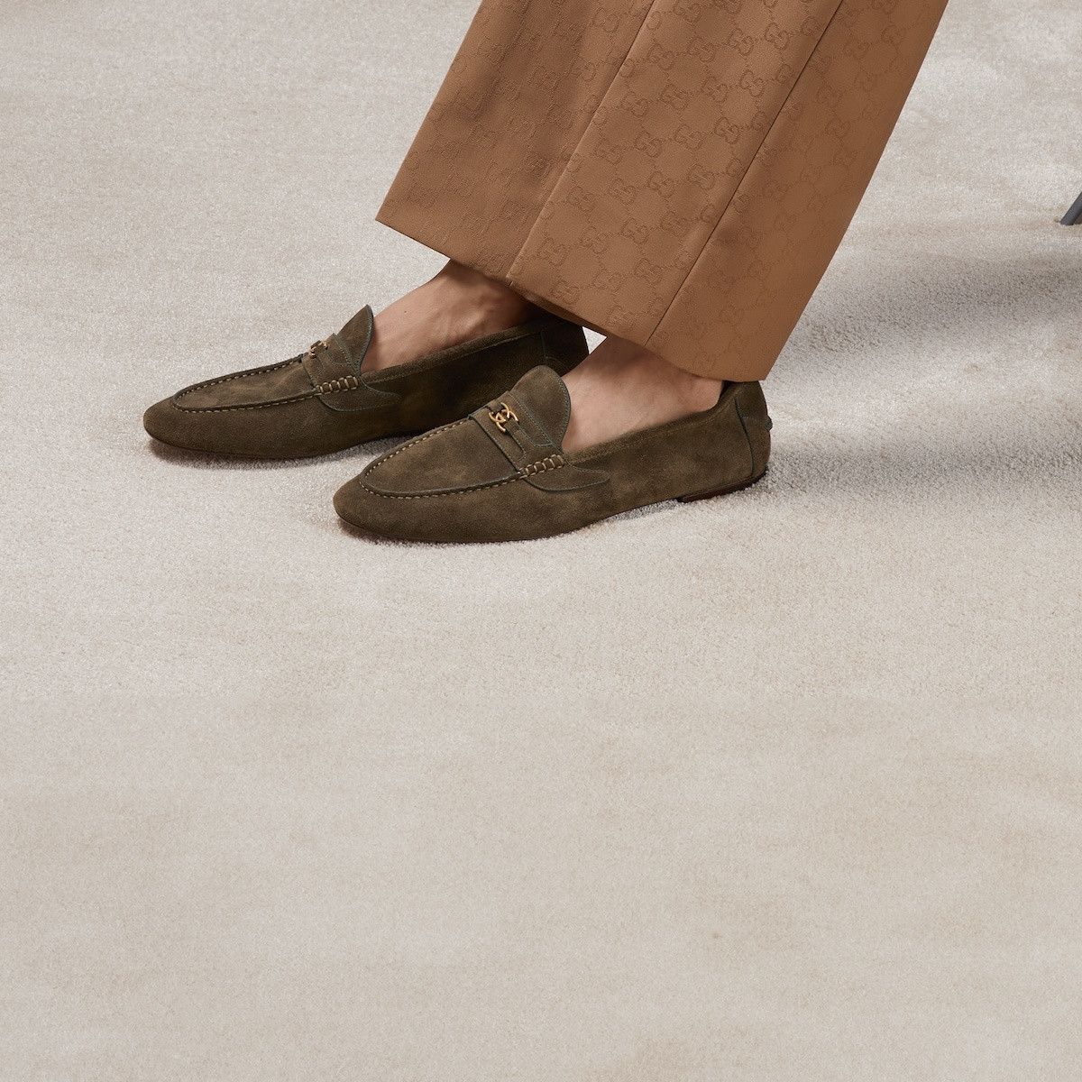 Gucci o1s1wg111025 Interlocking G Loafer Shoes in Dark Green Size US 10 / EU 43 - 3 Thumbnail