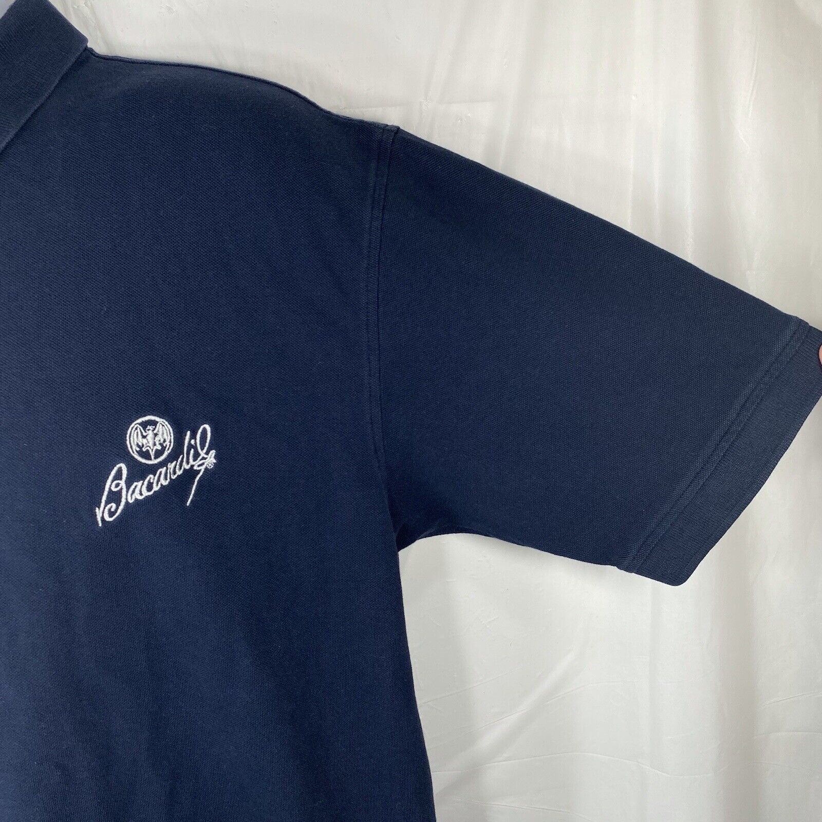 Bacardi Vintage Bacardi Short Sleeve Polo Shirt Embroidered Bat Logo Size US XL / EU 56 / 4 - 3 Thumbnail