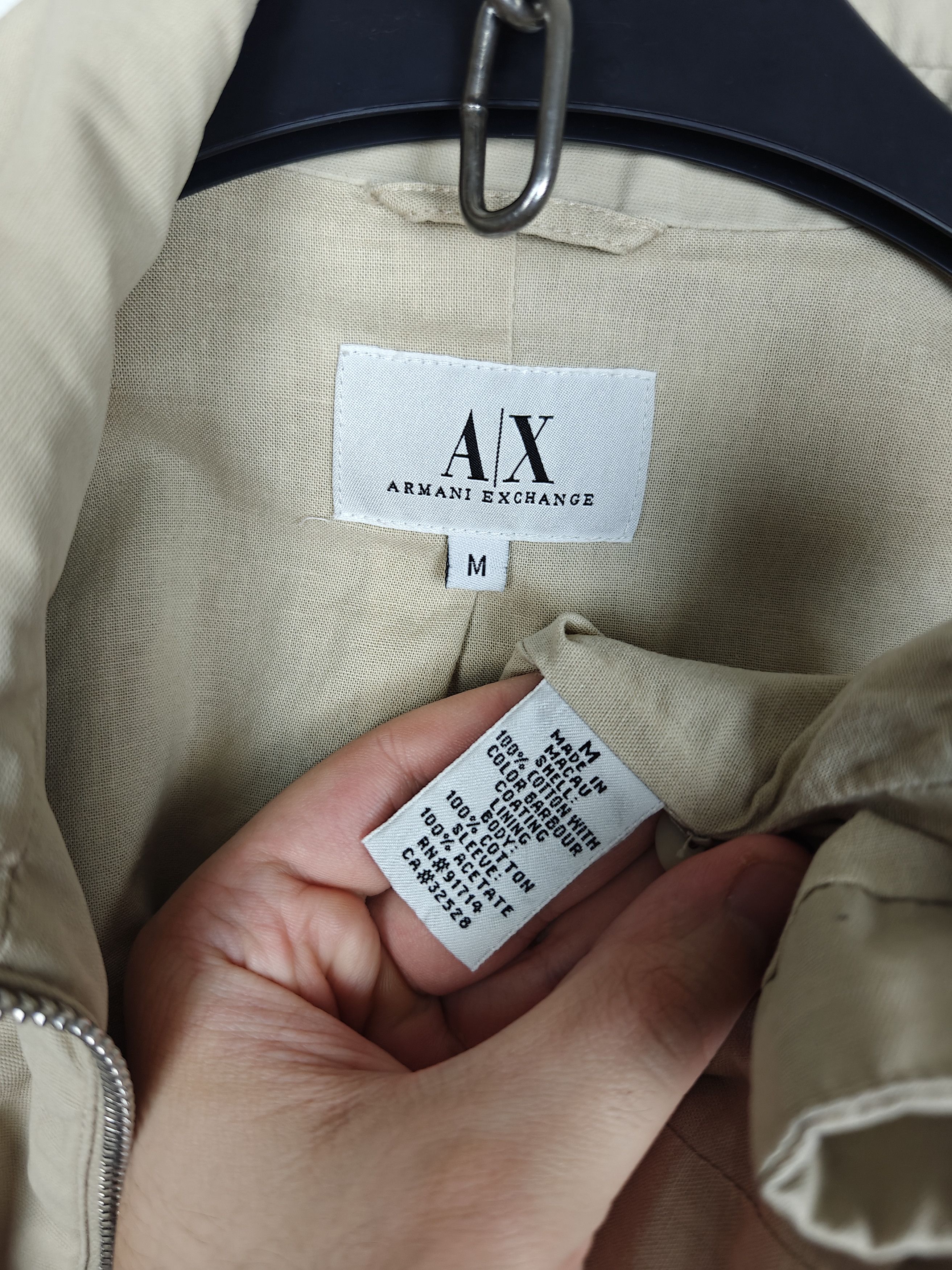 Armani Exchange Armani Exchange Jacket Jacket Zip AX Vtg Beige size M Size M / US 6-8 / IT 42-44 - 12 Thumbnail