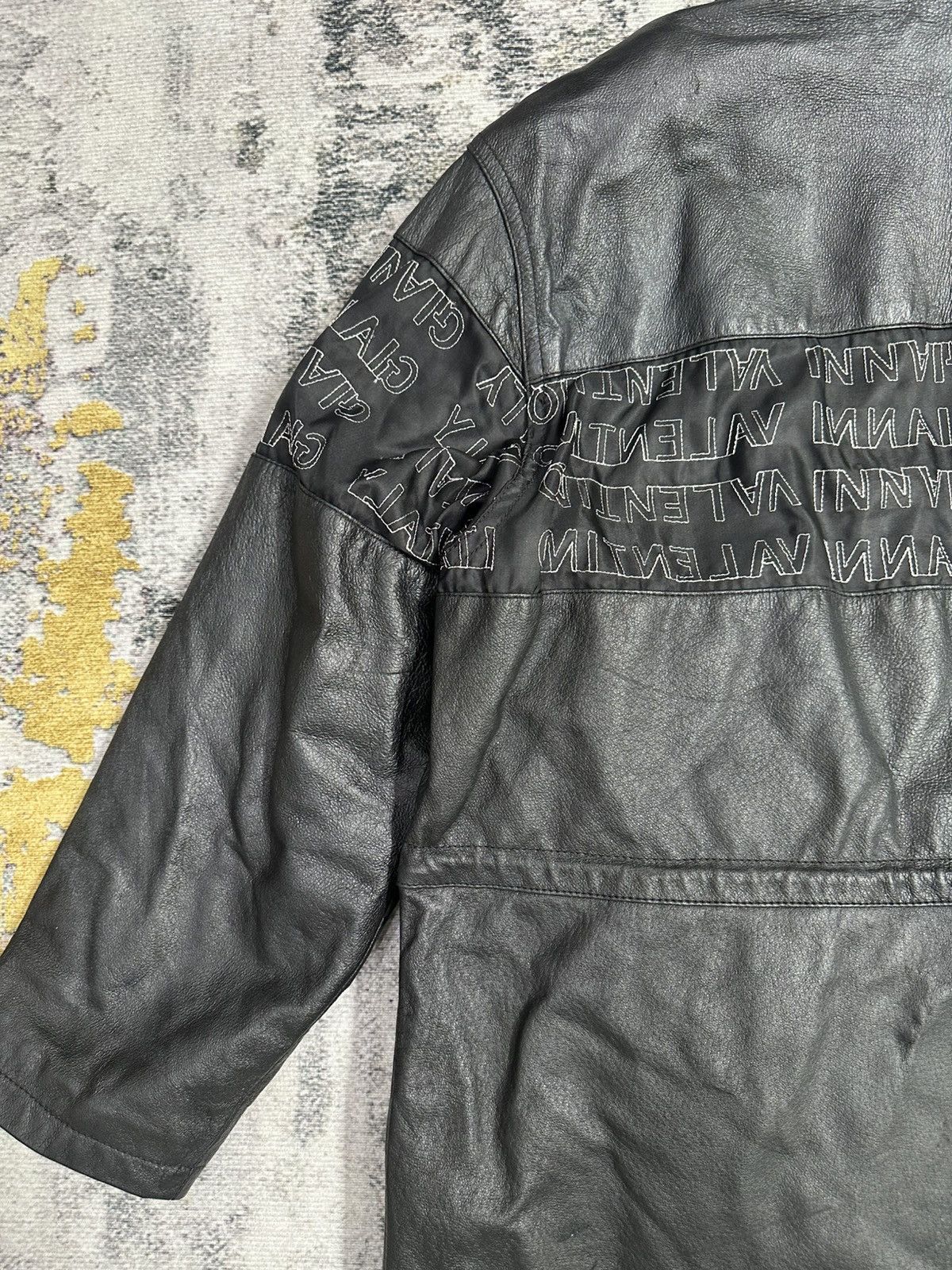 Gianni Valentino Gianni Valentino Spellout Leather Jacket Size US M / EU 48-50 / 2 - 14 Thumbnail