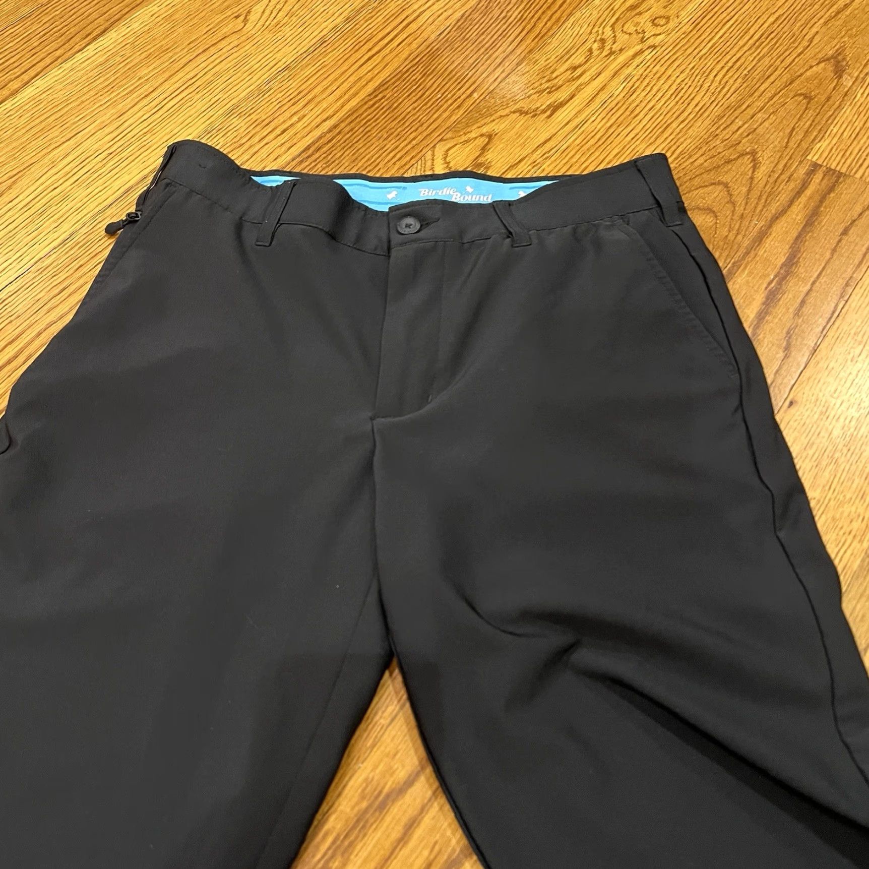 Vintage Birdie Bound Pants Mens 32x32 Black Performance Golf Stretch Lightweight Size US 32 / EU 48 - 2 Thumbnail