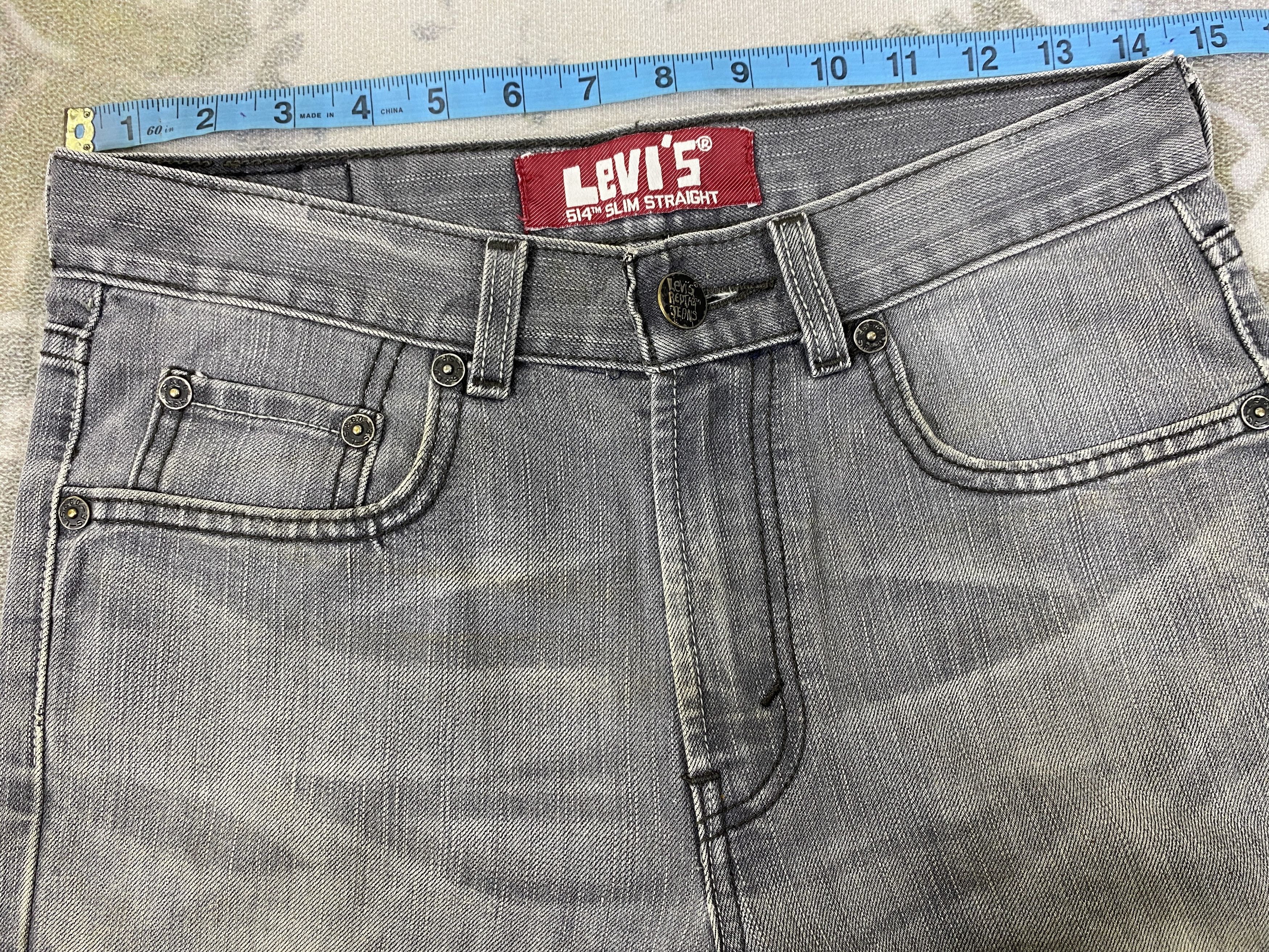 Levi's Distressed Grey Vintage Levi's 514 29x28.5 Denim -JN1932 Size US 29 - 5 Thumbnail