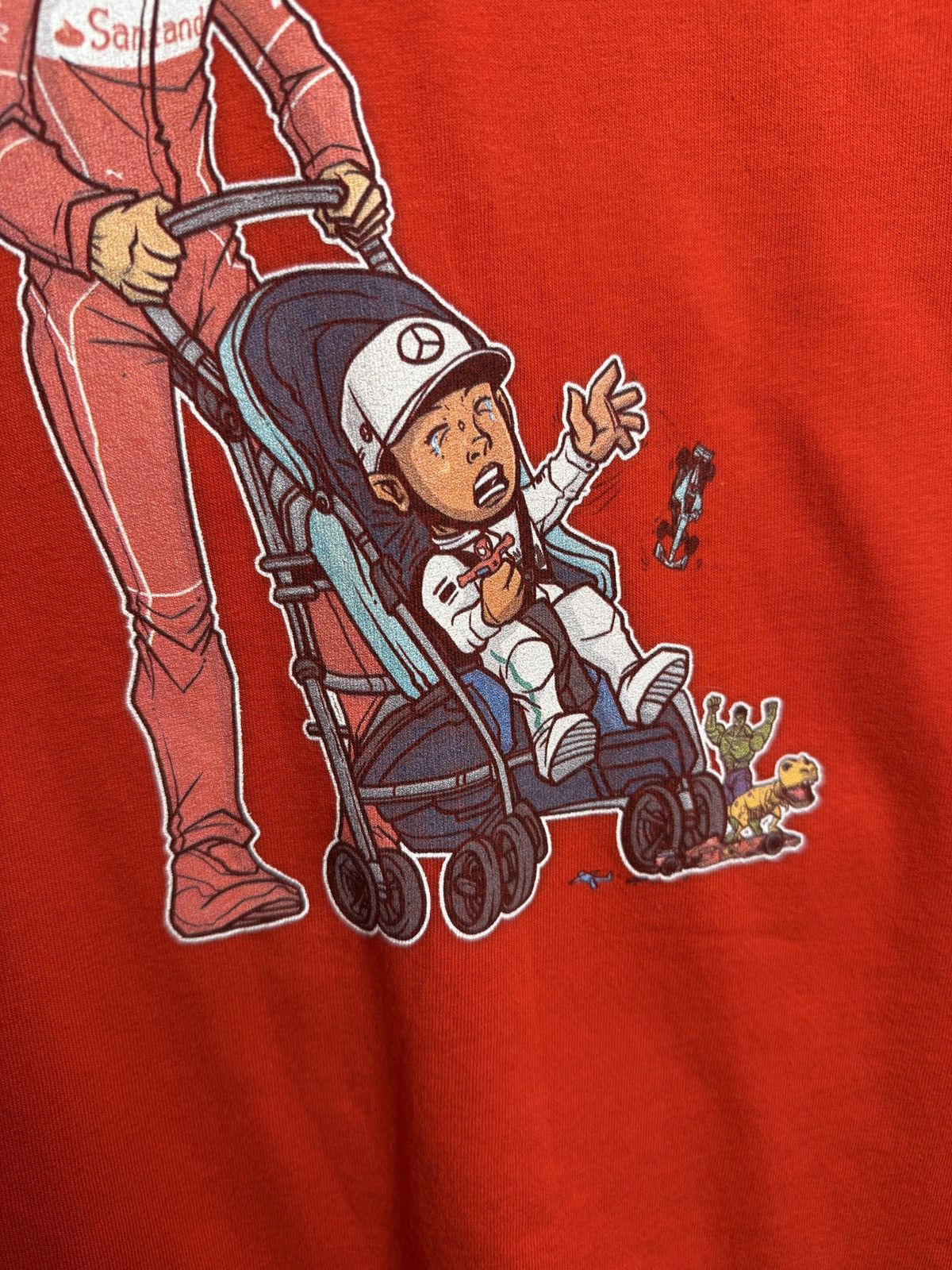 Ferrari FUNNY FERARRI F1 MICHAEL SCHUMACHER RED RACING TEE 90’S Size US L / EU 52-54 / 3 - 4 Thumbnail