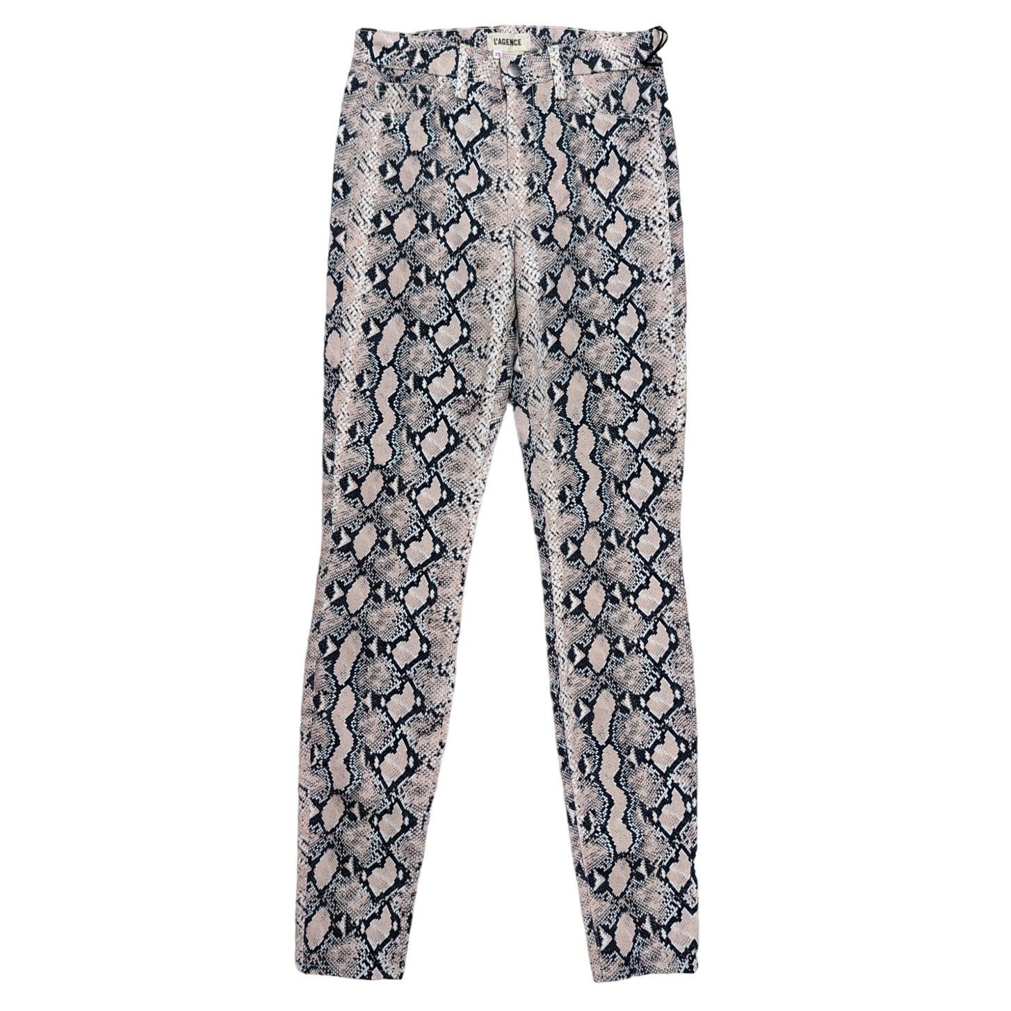 L'AGENCE L’AGENCE Marguerite Pink Python Print High Rise Jeans Size 25" / US 0 / IT 36 - 1 Thumbnail