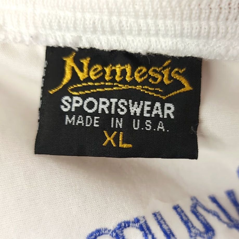 Vintage VINTAGE Elks National Hoop Shoot Bomber Jacket Mens XL 80s Made In USA Nemesis White Cotton Snap Front Sports Basketball Mens Size US XL / EU 56 / 4 - 7 Thumbnail