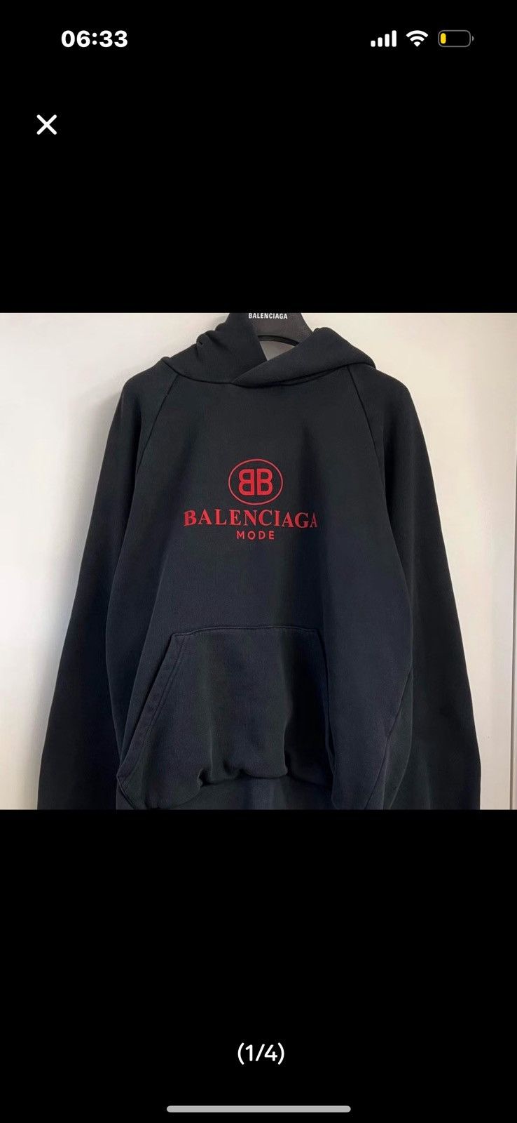 Balenciaga Mode logo hoodie Size US S / EU 44-46 / 1 - 1 Thumbnail