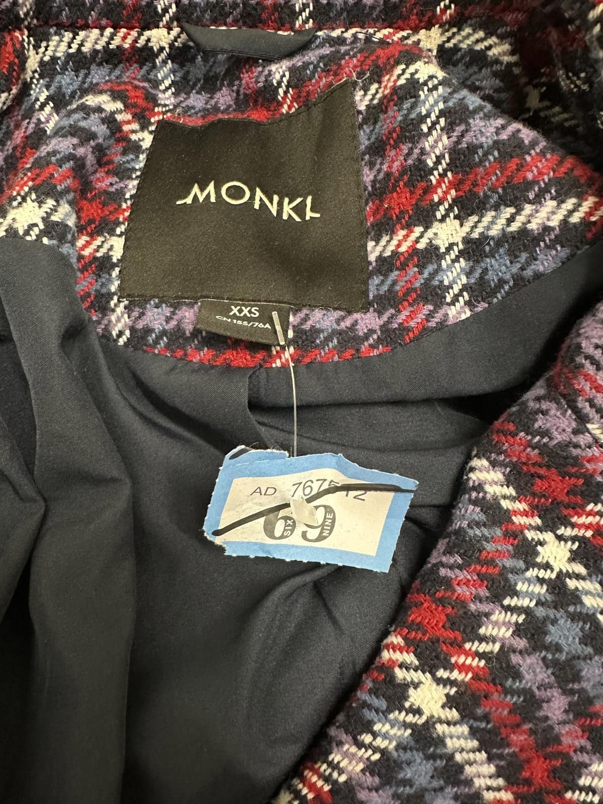 Christian Dior Monsieur Monki Women's Checked Blazer Jacket XXS Size XXS / US 00 / IT 34 - 2 Thumbnail