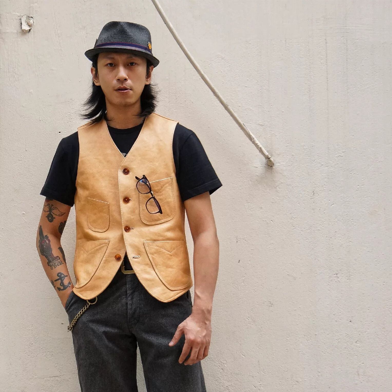 Buco Vegetable-Tanned Cowhide Work Vest Size US M / EU 48-50 / 2 - 1 Thumbnail