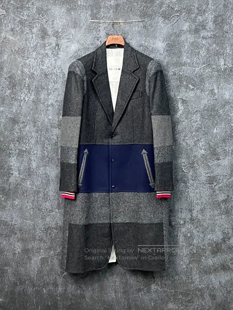 Valentino Valentino Single-breasted color-blocked striped coat Size US S / EU 44-46 / 1 - 4 Thumbnail