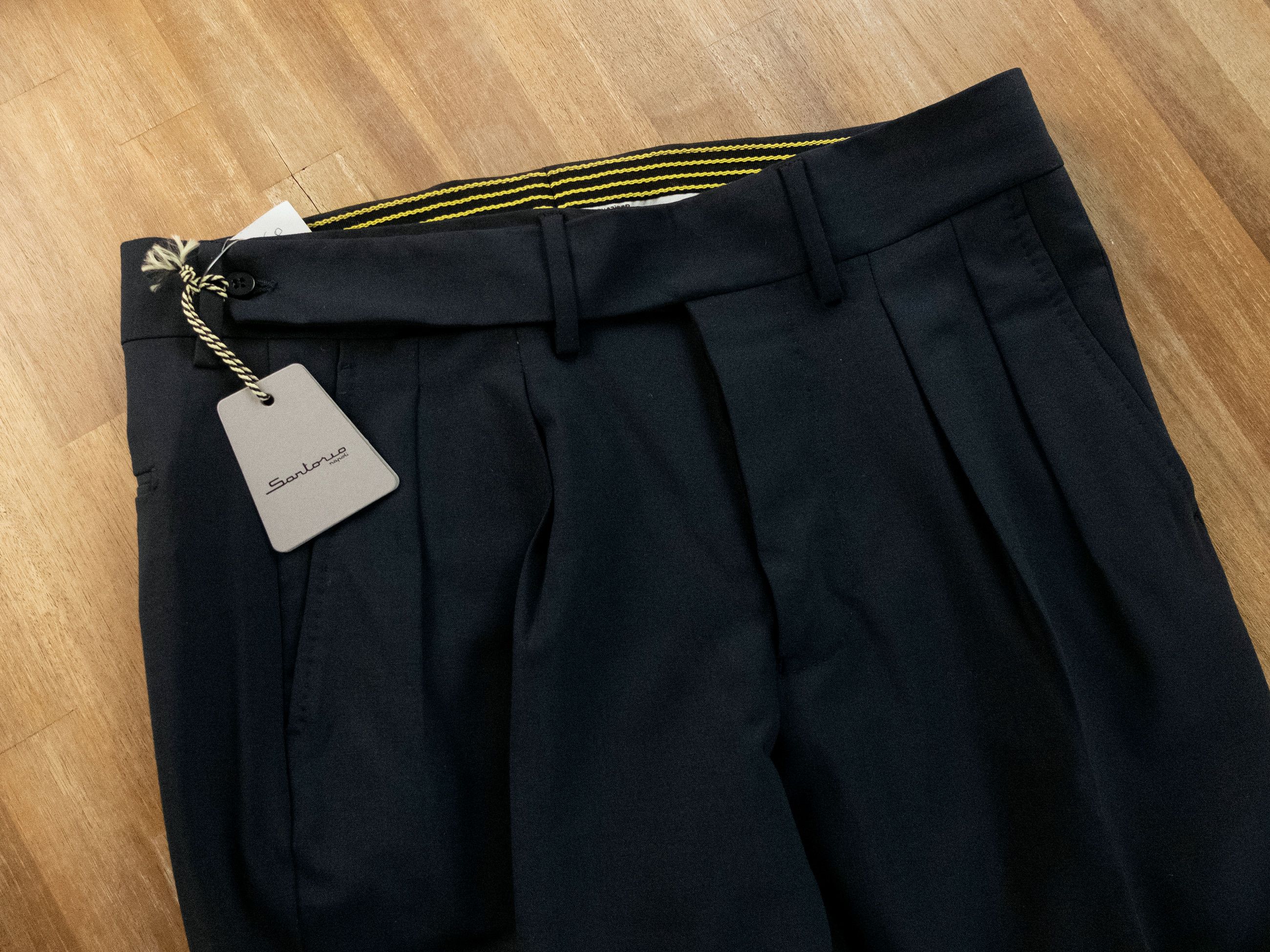SARTORIO SARTORIO navy blue pleated wool dress pants Size 32 Size US 32 / EU 48 - 2 Thumbnail