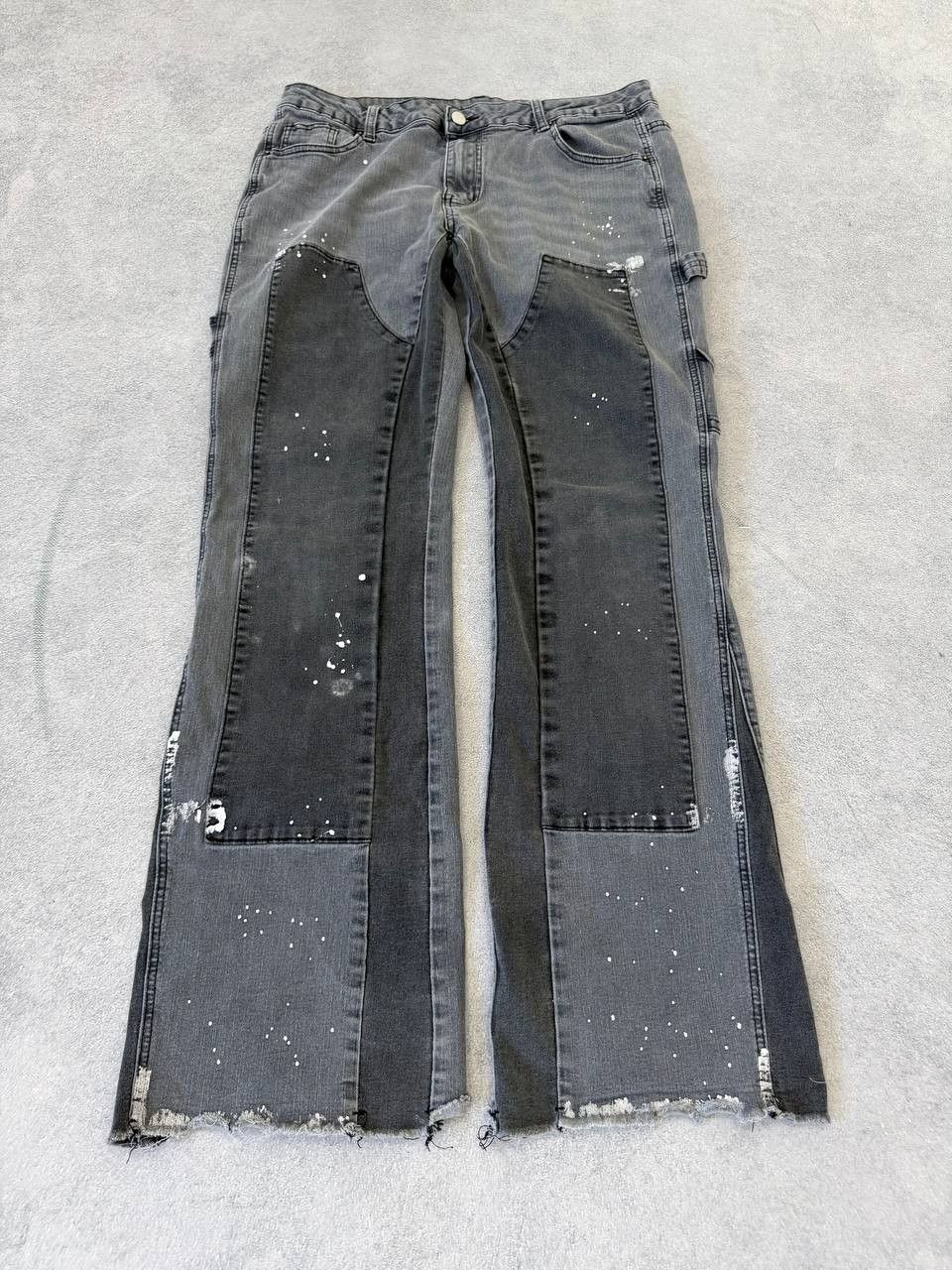 Tornado Mart Rare Japanese flared crazy pattern flared jeans tornado mart Size US 32 / EU 48 - 1 Thumbnail