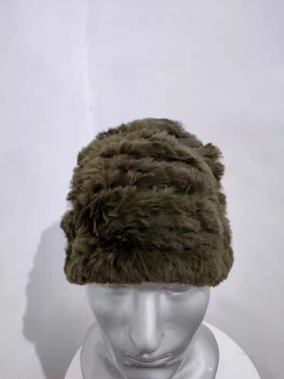 CA4LA CA4LA Olive Fur Rabbit beanie Hats Size ONE SIZE - 2 Thumbnail