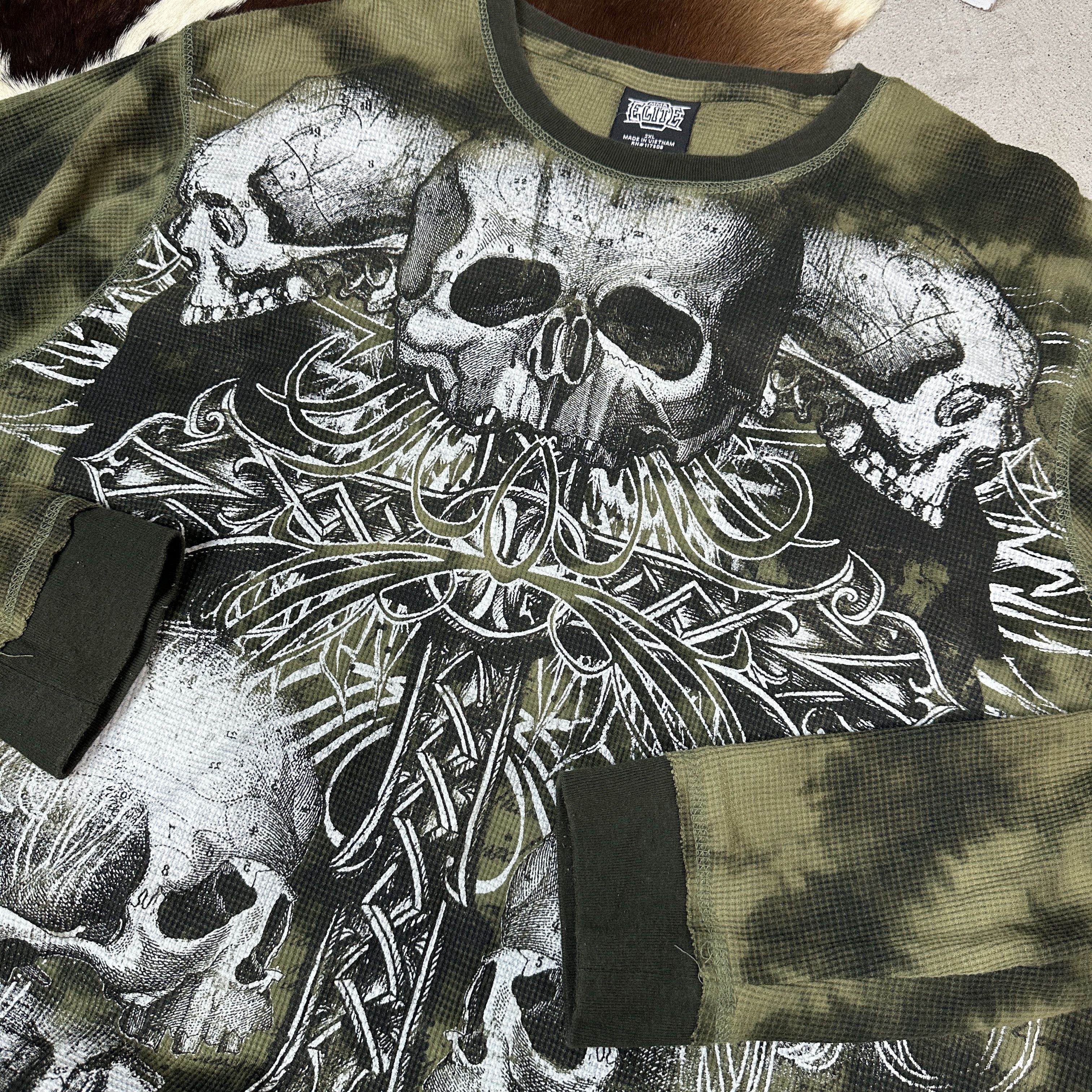 Vintage Vintage MMA Elite Skull Longsleeve Size US XXL / EU 58 / 5 - 3 Thumbnail