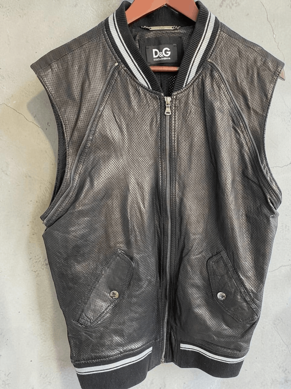 Dolce & Gabbana Dolce & Gabbana 2-in-1 Convertible Leather Vest Size US M / EU 48-50 / 2 - 3 Thumbnail