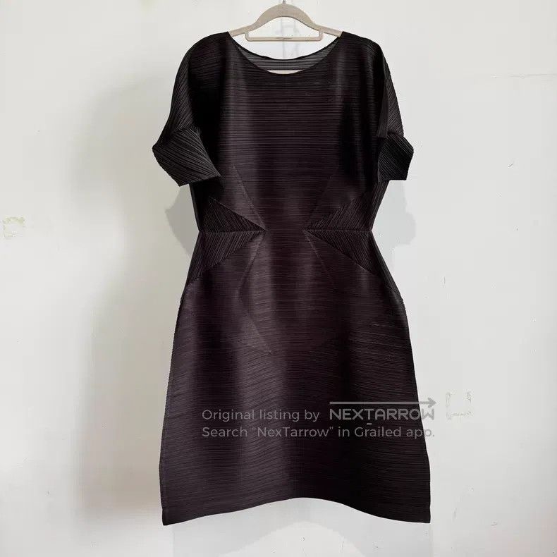 Issey Miyake Issey Miyake Black Dress Size L / US 10 / IT 46 - 1 Thumbnail