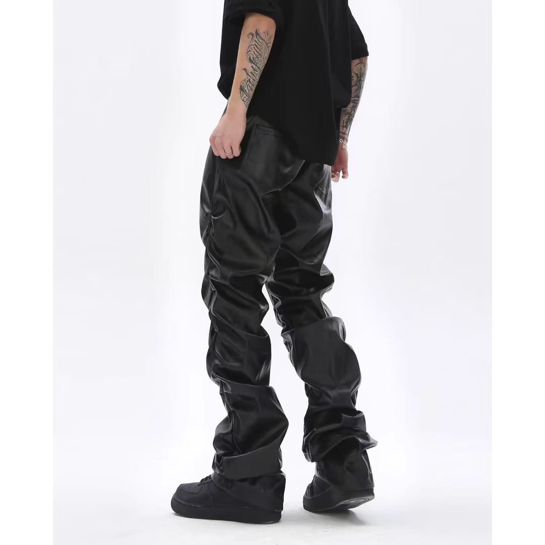 Jean Black patent leather slim-fit pants Size US 30 / EU 46 - 3 Thumbnail