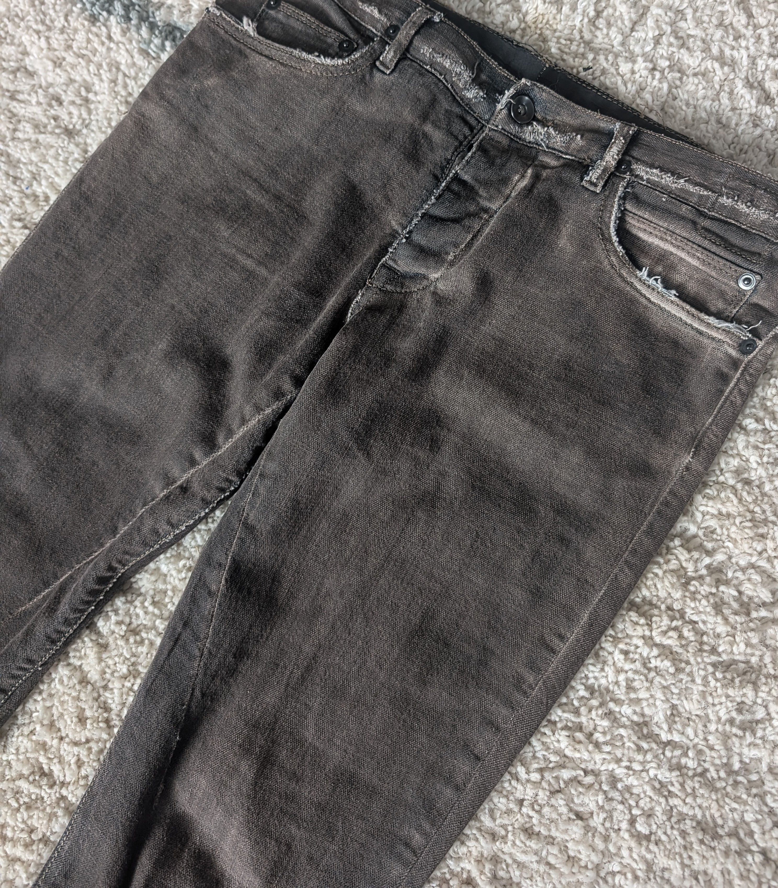Rick Owens SOLD "Bitter" Detroit Cut Denim Rick Owens Olmar and Mirta Size US 29 - 2 Thumbnail