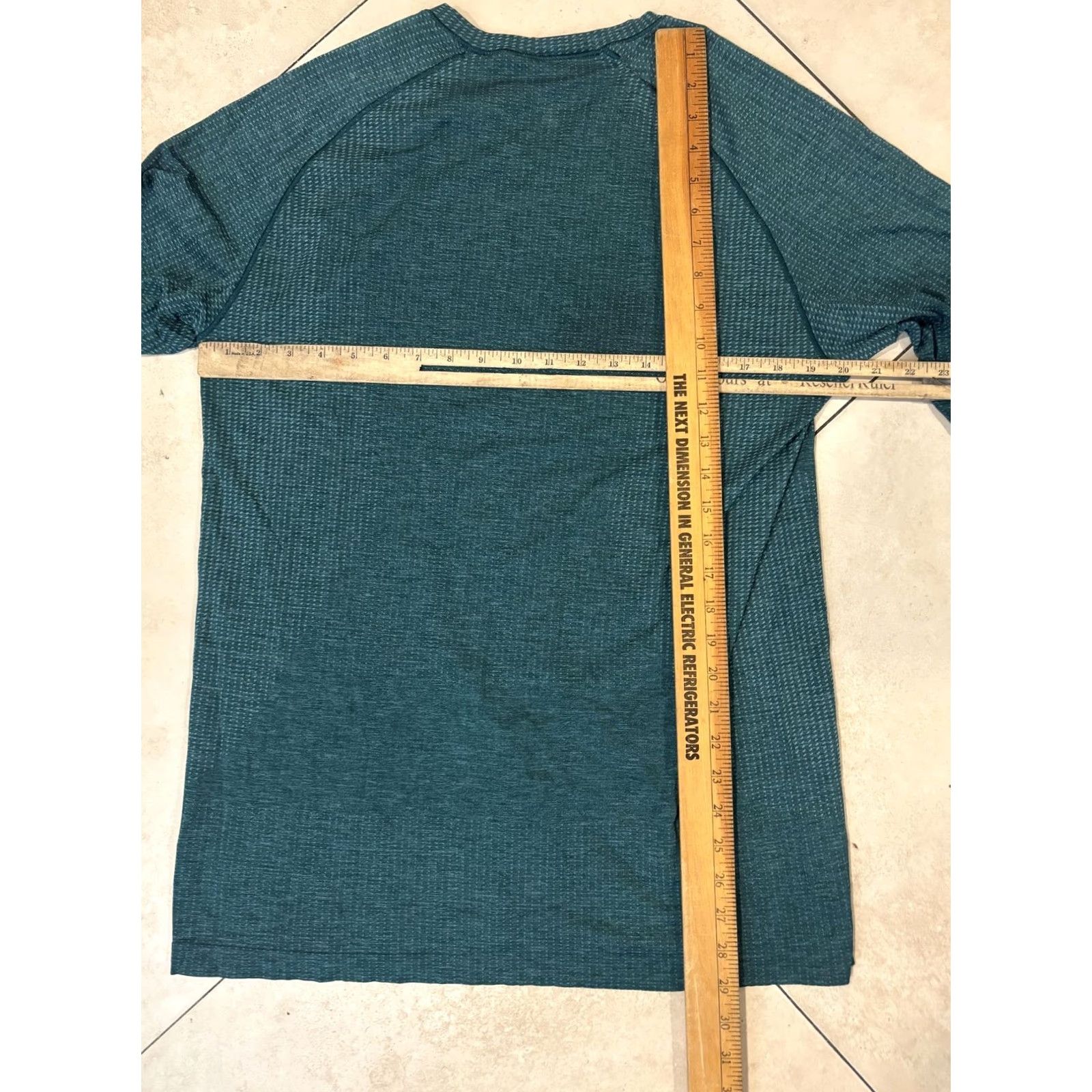 Lululemon Lululemon Long Sleeve Shirt Mens Green Teal Crewneck Raglan Athletic Running Size US L / EU 52-54 / 3 - 7 Thumbnail