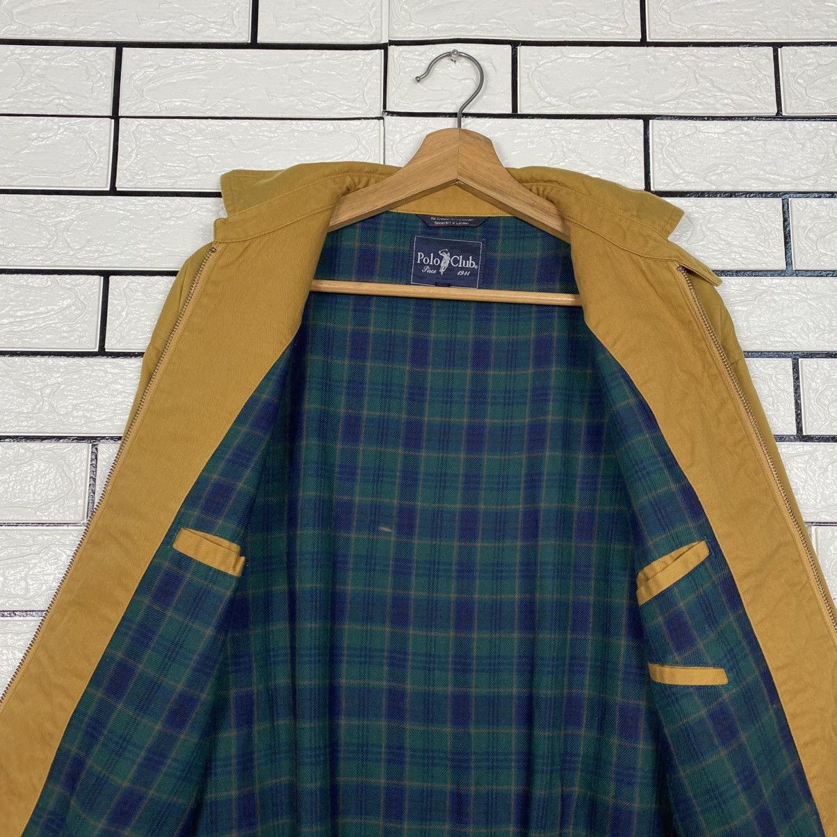 Vintage 📌Vintage Bomber Jacket Detroit Polo Club Blanket Tartan Size US L / EU 52-54 / 3 - 15 Thumbnail