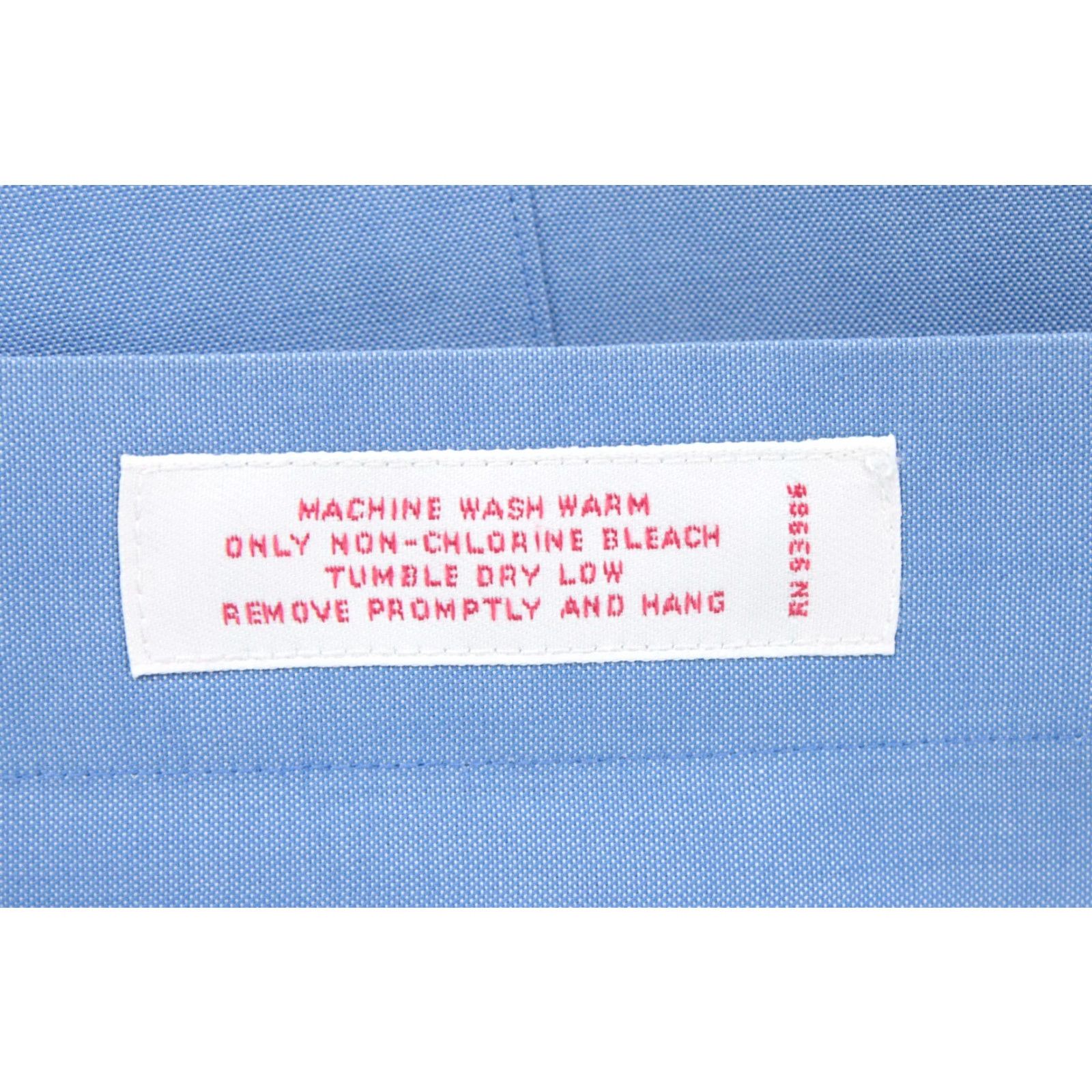 Brooks Brothers Brooks Brothers Dress Shirt Mens 18 4/5 Blue Non-Iron Cotton Preppy Stylish Shirt Size 46R - 6 Thumbnail