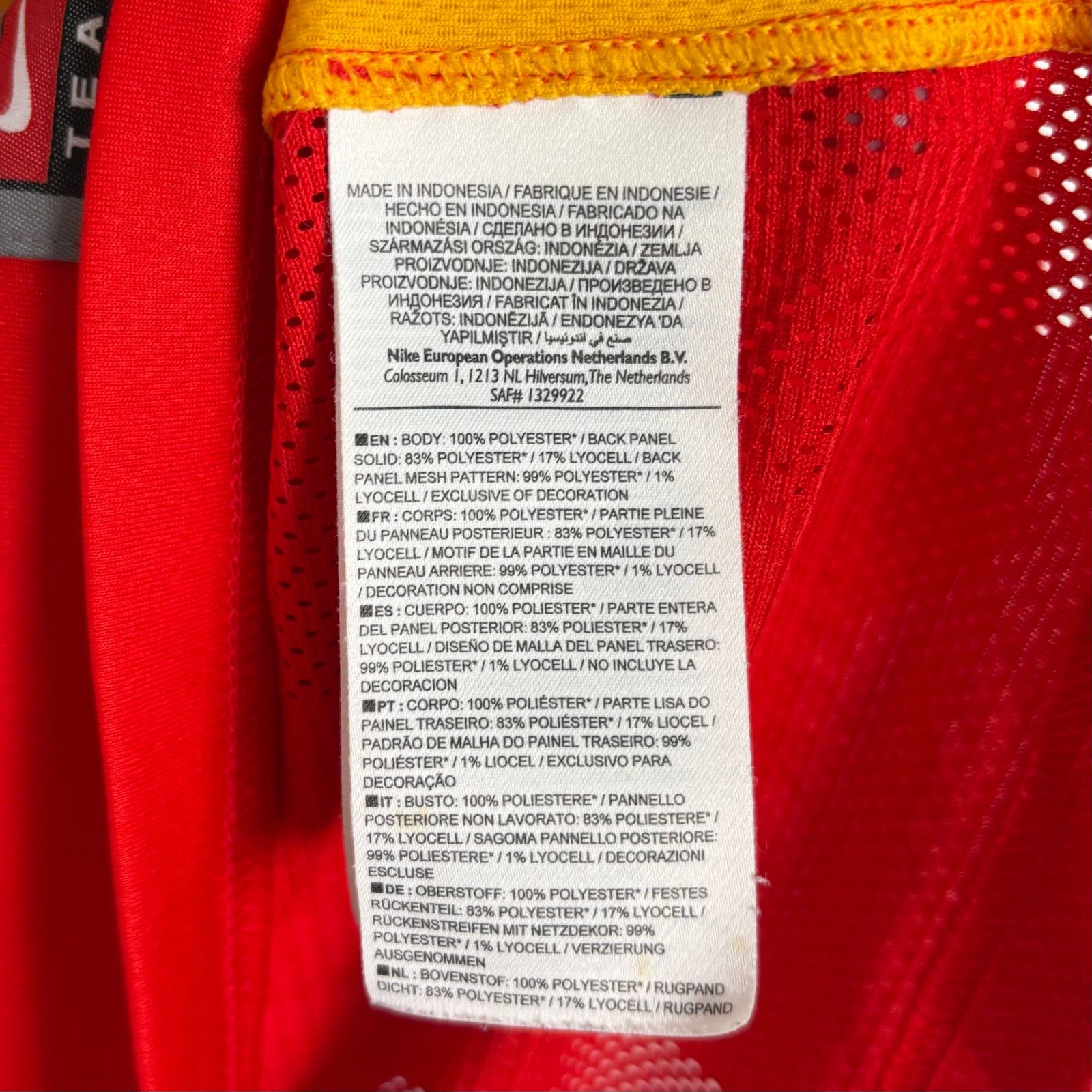 Nike Nike Men's Espana Spain Basketball Jersey 606305-600 Small Size US S / EU 44-46 / 1 - 6 Thumbnail
