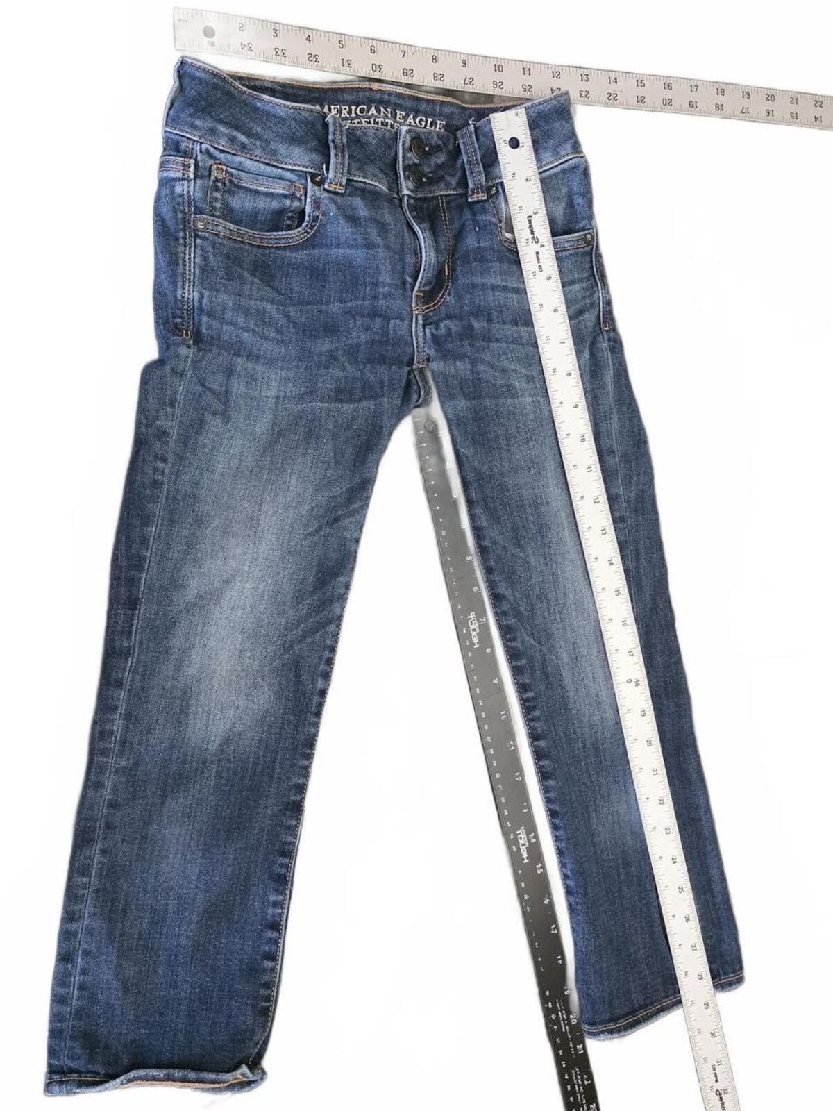 American Eagle Outfitters American Eagle Next Level Stretch Artist Crop Capri Jeans 00 Size 24" / US 00 / IT 34 - 7 Thumbnail