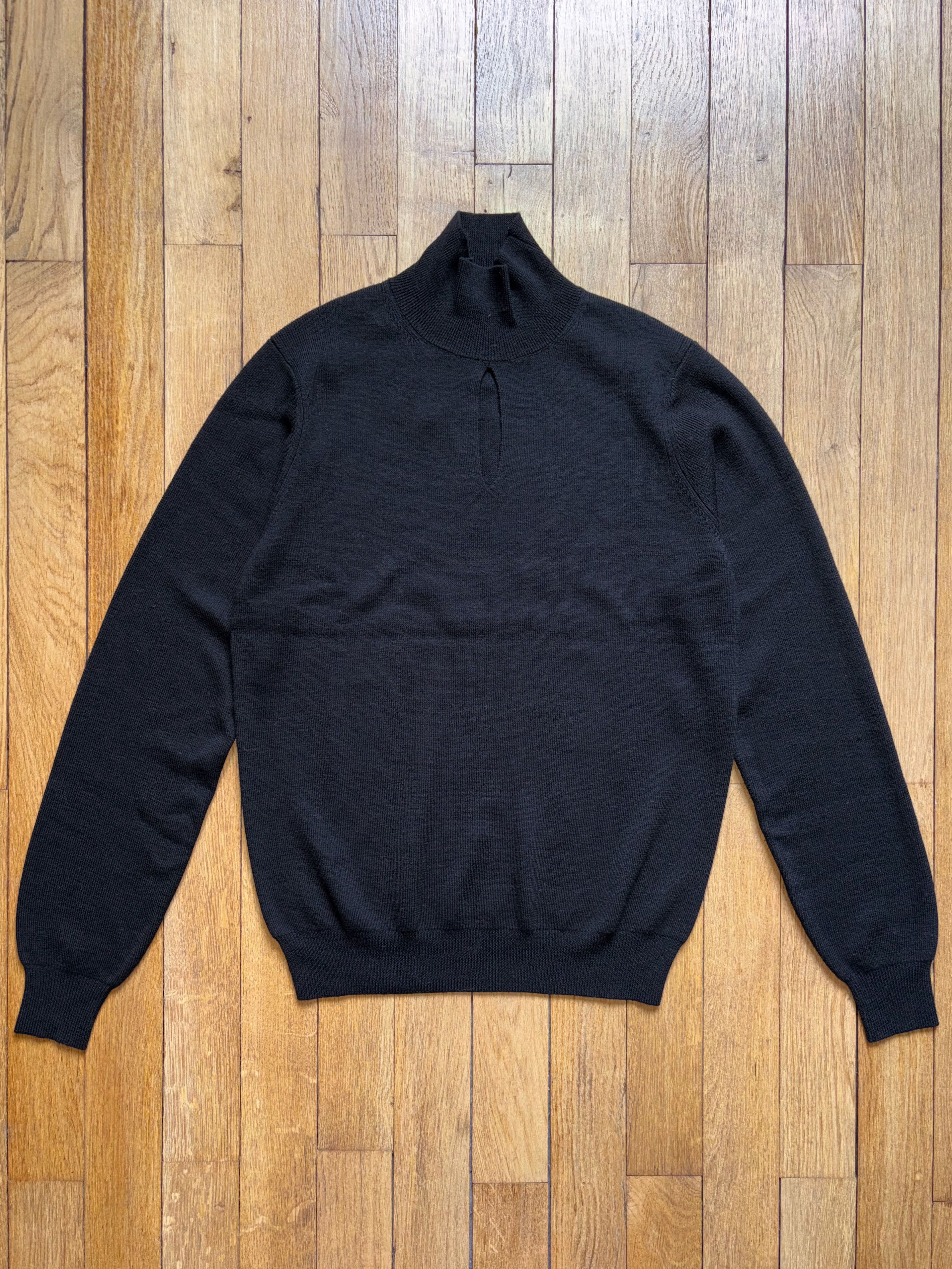 Mugler Mugler mens black cutout knit sweater Size US S / EU 44-46 / 1 - 2 Thumbnail