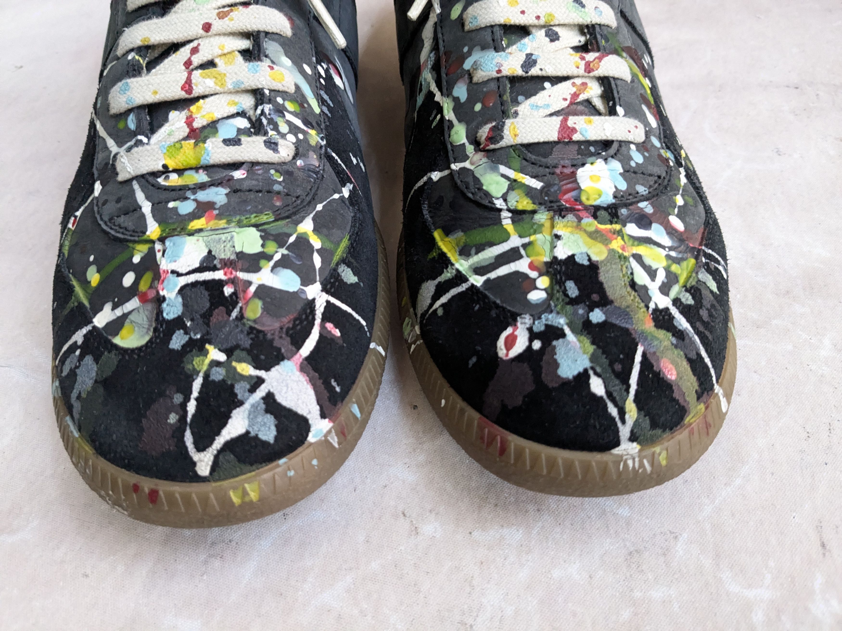 Maison Margiela Maison Margiela Replica Gats Paint Splatter 9 42 Black Size US 9.5 / EU 42-43 - 4 Thumbnail