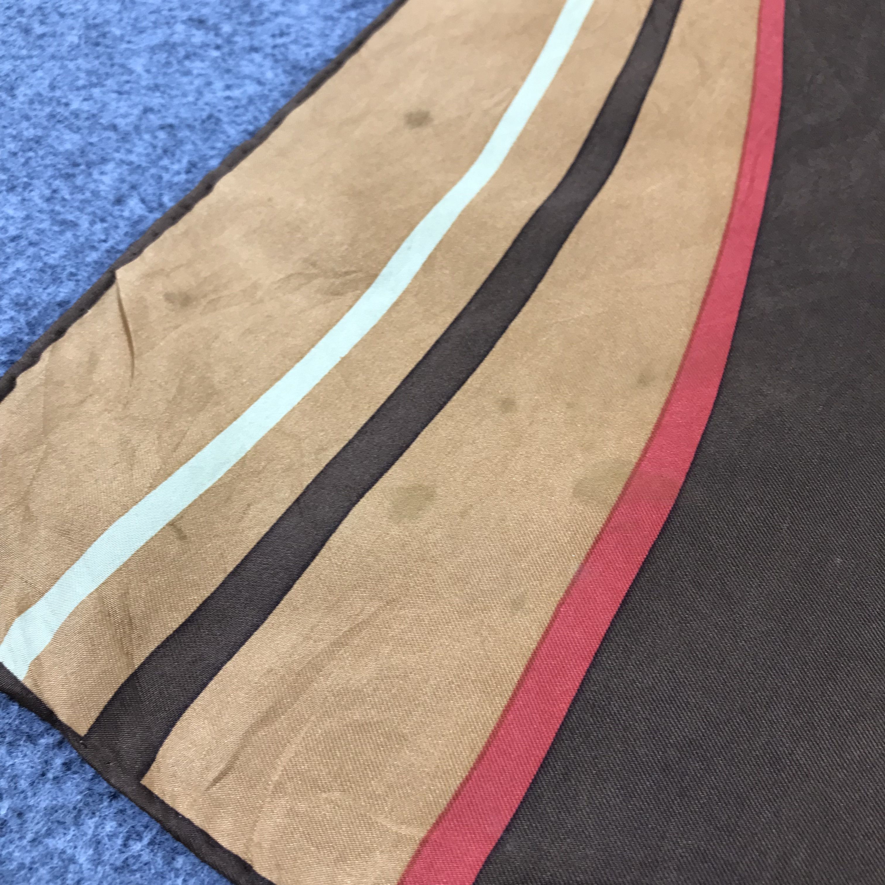 Vintage Vintage Abstract Design Silk Scarf M135 Size ONE SIZE - 7 Thumbnail