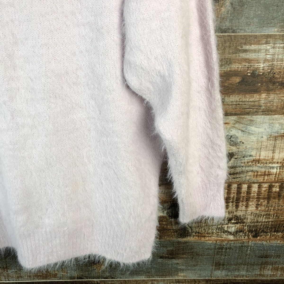 Japanese Brand DL Glacier Pink Mohair Knitwear #C433 Size L / US 10 / IT 46 - 16 Thumbnail