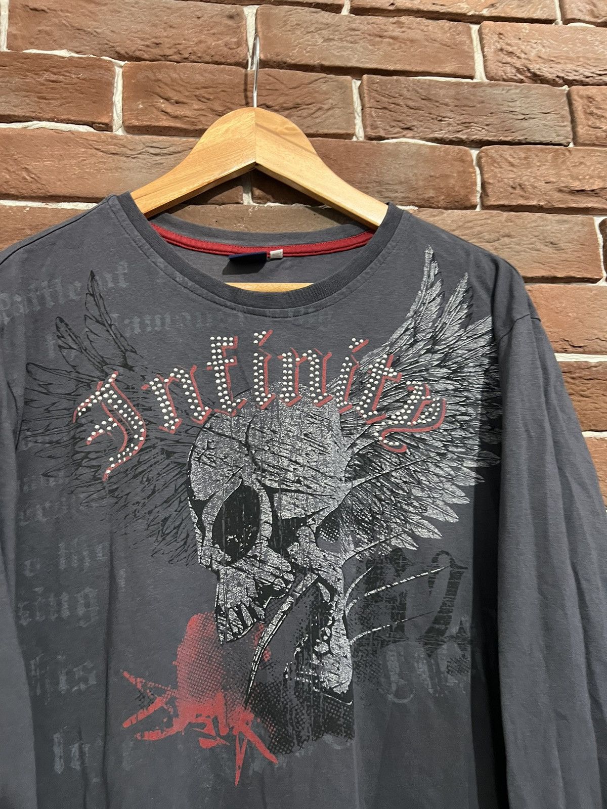 Affliction Vintage Y2K Skull AOP like ed hardy Tshirt hype drip 00s Size US L / EU 52-54 / 3 - 3 Thumbnail