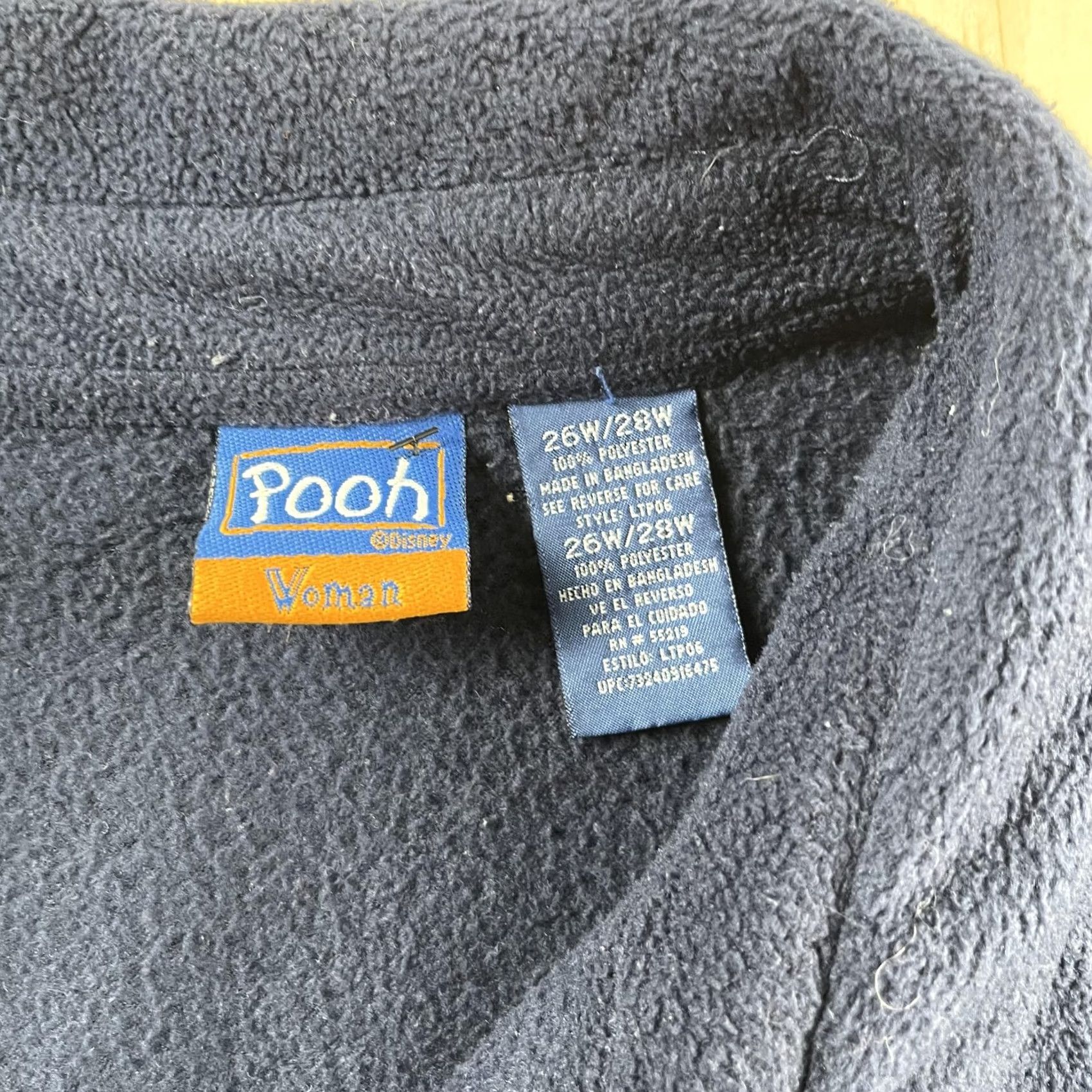 Disney Pooh Shirt Womens 26W/28W Gray Fleece Eeyore Button Up Disney Plus Top Size 4XL / US 24-26 - 2 Thumbnail