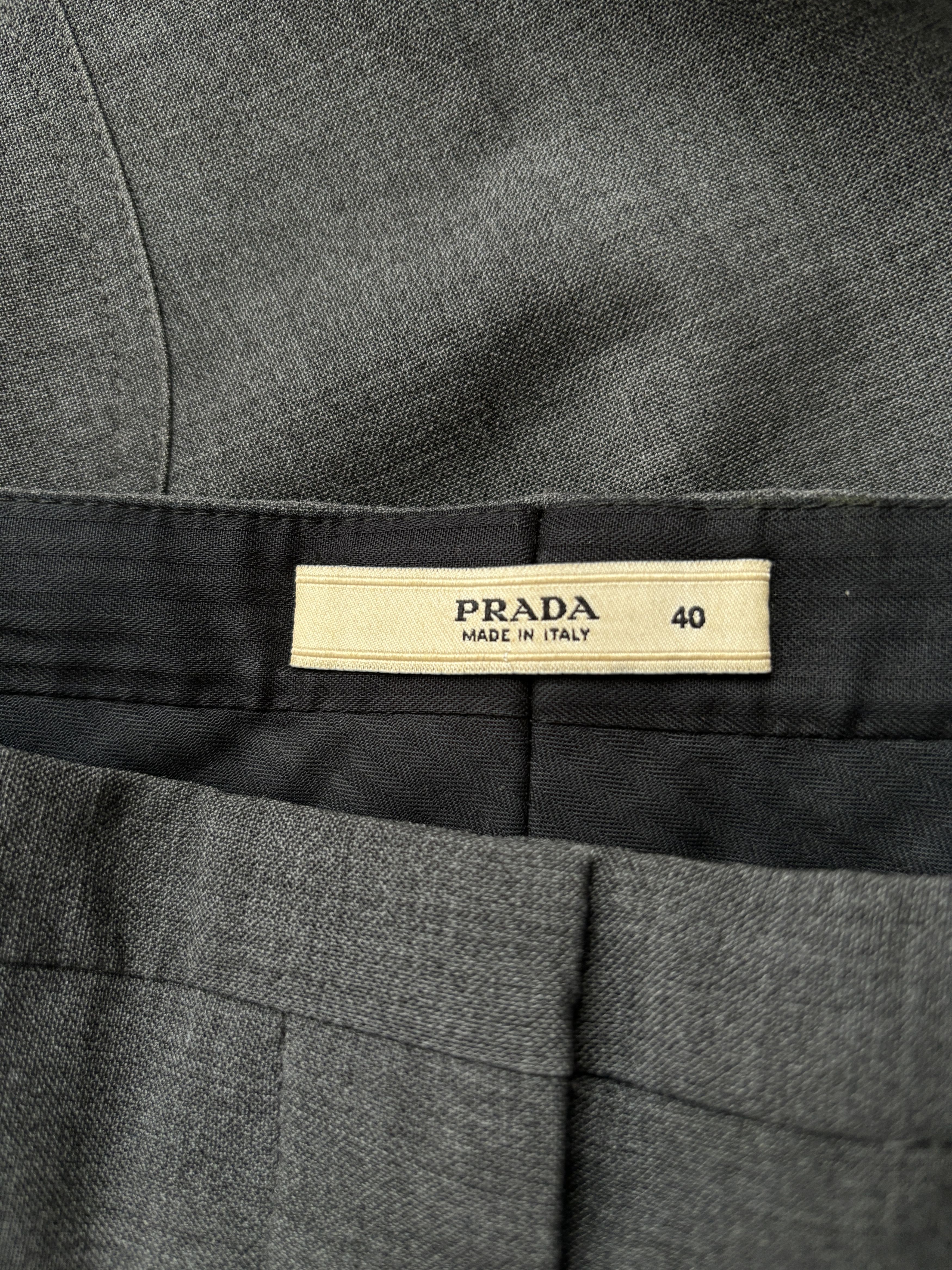 Prada ⚡️QUICK SALE⚡️Prada Grey Pants Trousers with Flared Hem Size 27" / US 4 / IT 40 - 3 Thumbnail