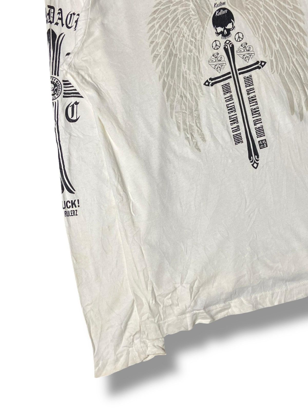 Japanese Brand 🇯🇵Shonan Mabudachi Punk Gothic Long Sleeve Tee (142) Size US XL / EU 56 / 4 - 9 Thumbnail