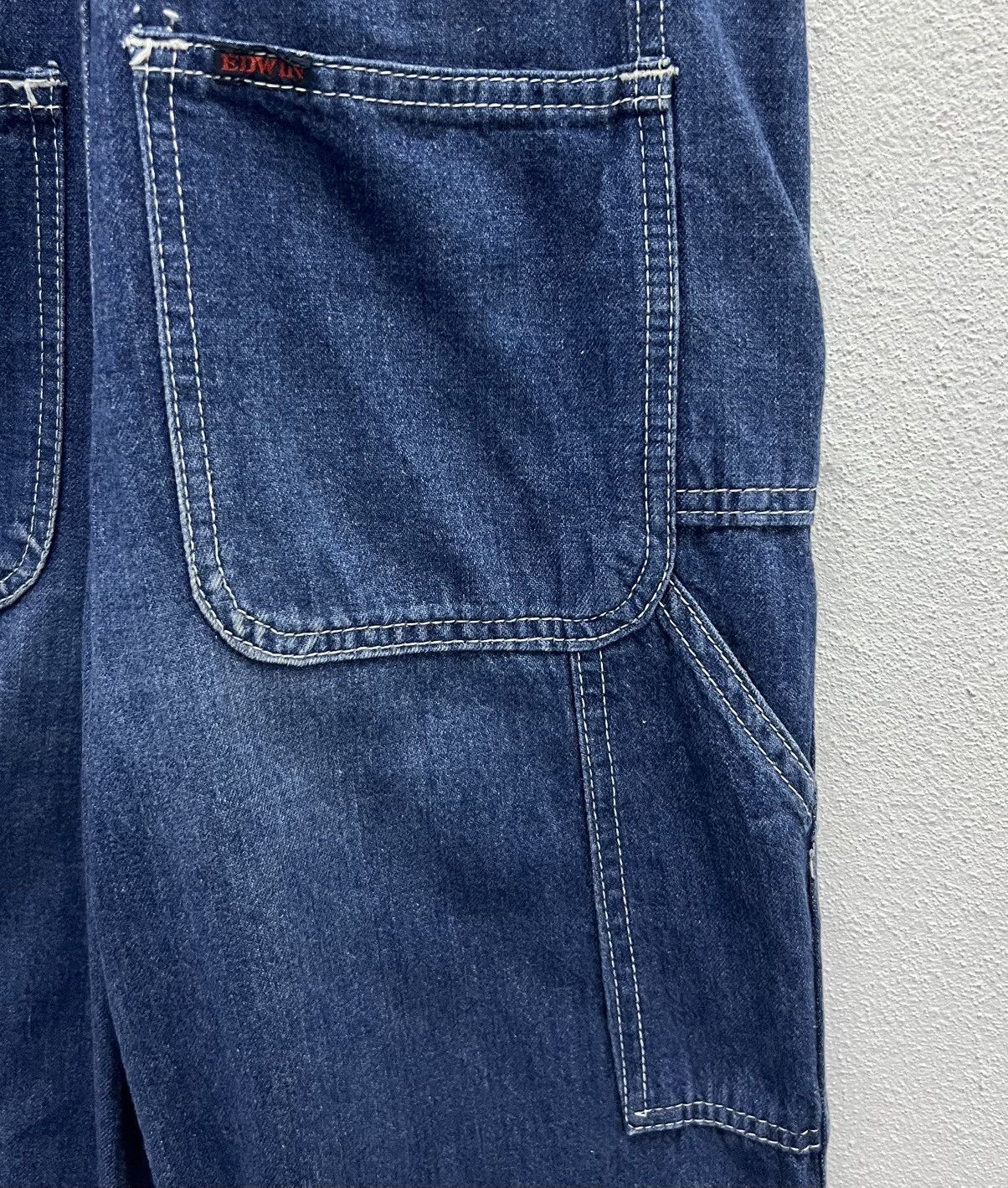 Edwin × Vintage Vintage EDWIN “Over Works Factory” Denim Overalls - Size S Size US 30 / EU 46 - 13 Thumbnail