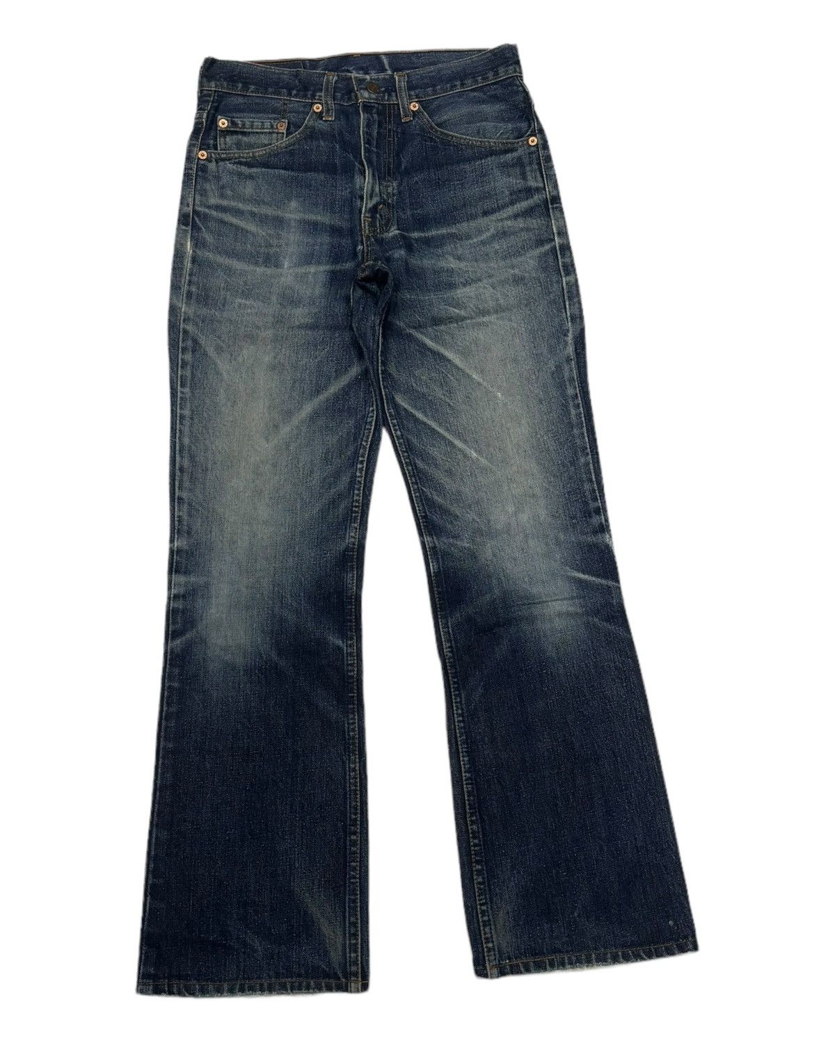 Levi's VINTAGE LEVIS 517 FLARE BOOTCUT DISTRESSED DENIM JEANS Size US 29 - 3 Thumbnail