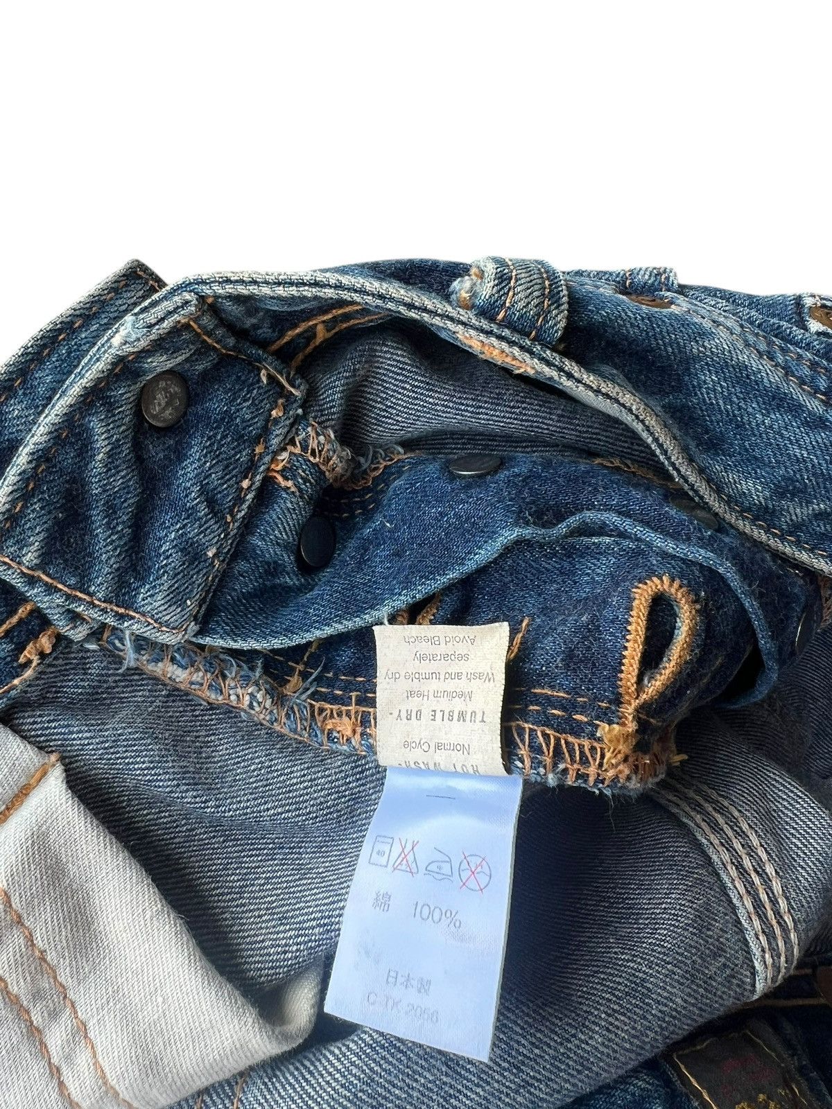 Lee × Vintage 90s Lee Cowboy Union Made Mud Denim Selvedge Jeans Size US 36 / EU 52 - 25 Thumbnail