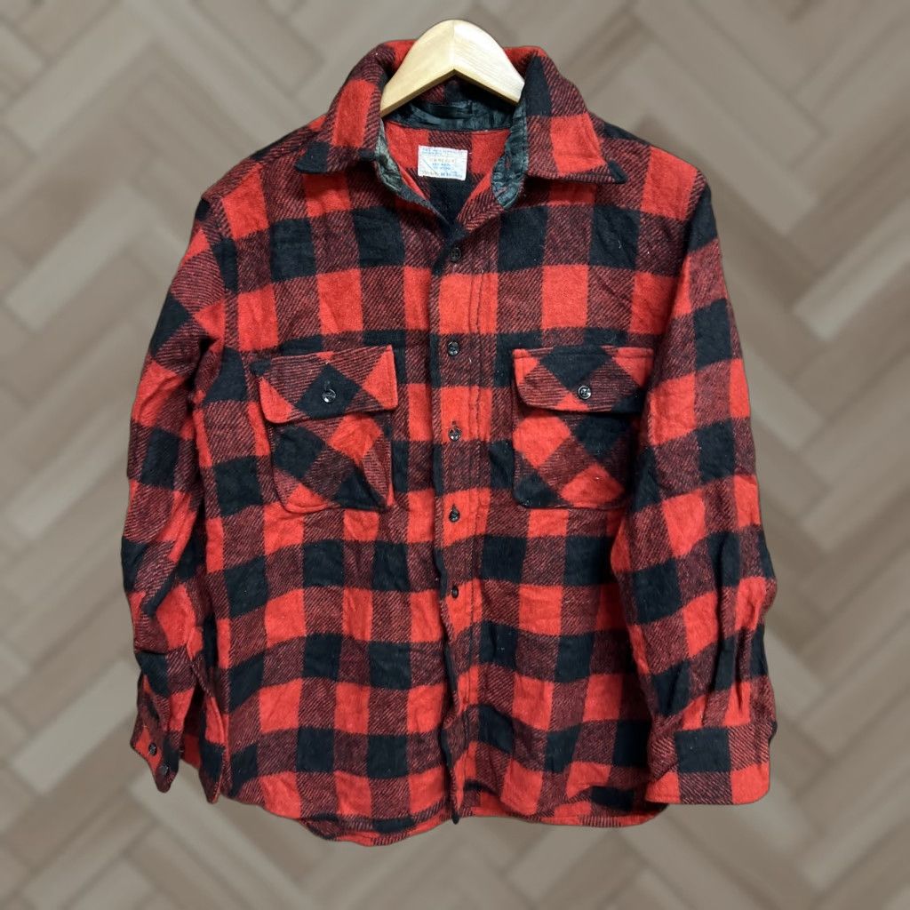 Vintage VINTAGE TownCraft Shirt Men M Red Buffalo Plaid Flannel Wool Button-Up 60s Size US M / EU 48-50 / 2 - 1 Thumbnail