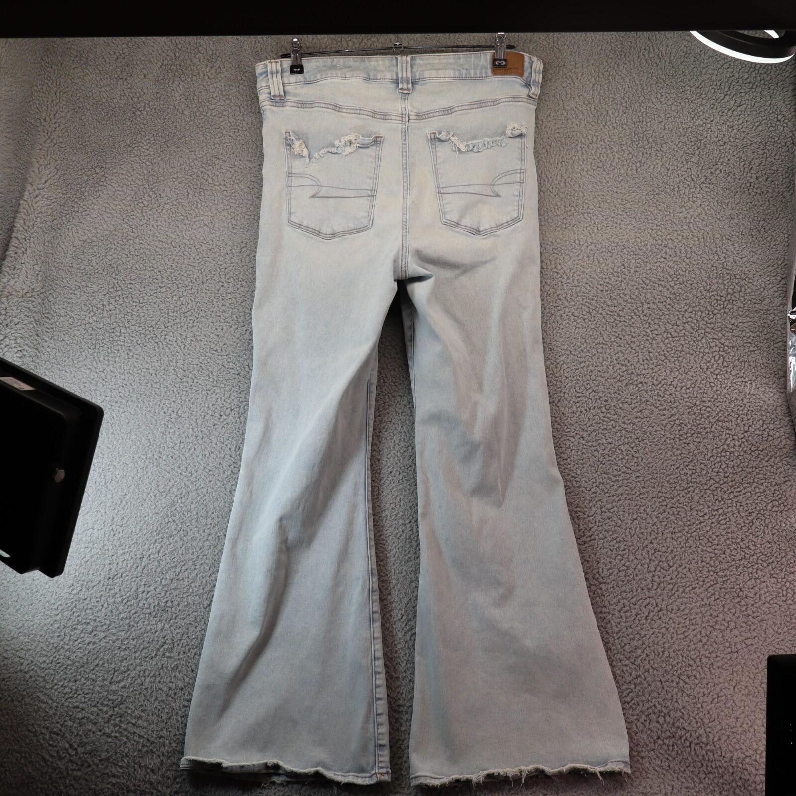 American Eagle Outfitters American Eagle sz 14 Next Level Stretch Jean Distress Button Size 36" / US 14 / IT 50 - 9 Thumbnail