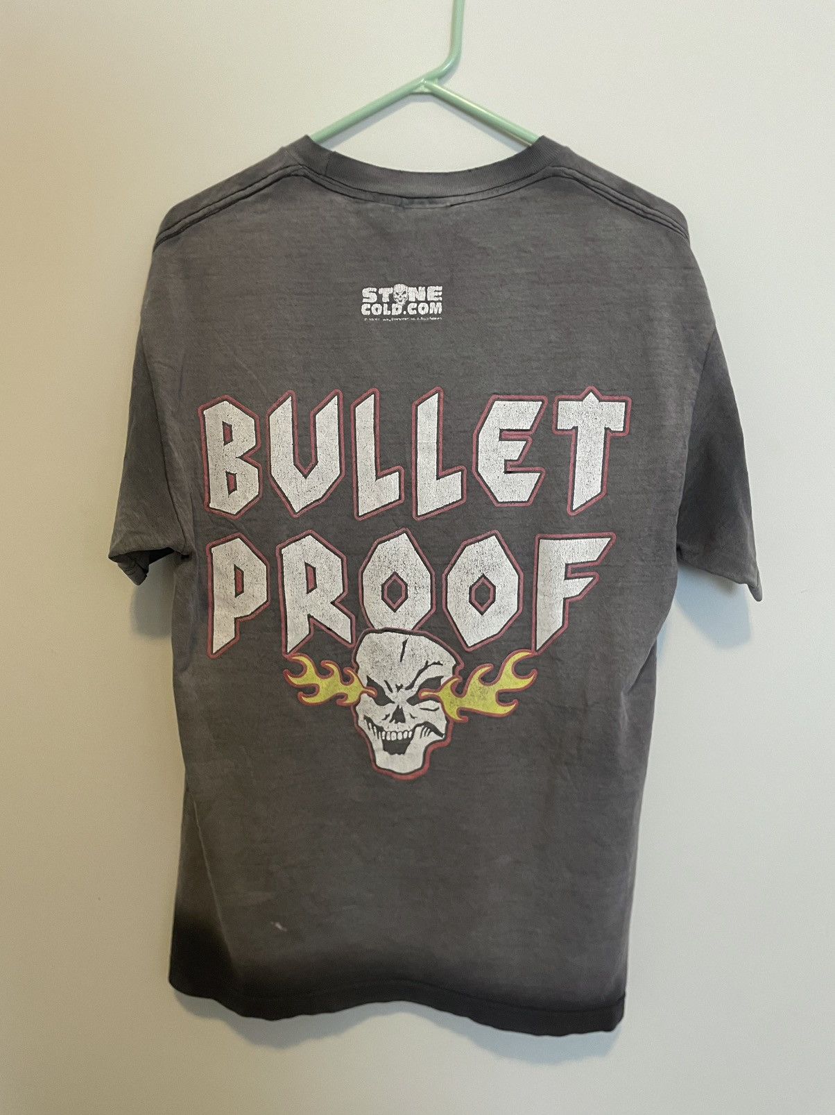 Vintage *SUPER RARE* 90s Stone Cold Bullet Proof Tee Size US L / EU 52-54 / 3 - 3 Thumbnail