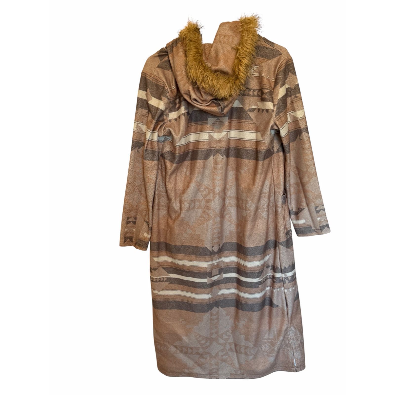 Other Brown Faux Fur Trim Long Sleeve Pocketed Parka Cardigan Size S / US 4 / IT 40 - 7 Thumbnail