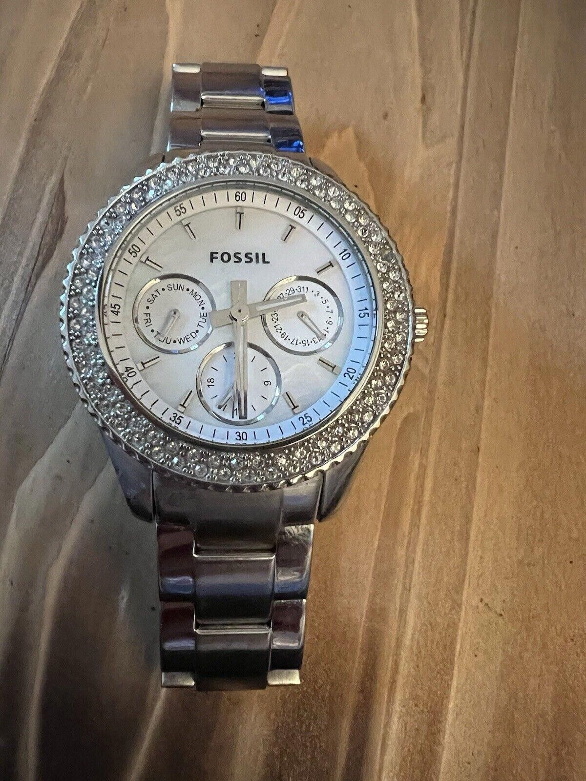 Fossil Fossil ES2860 Women's watch New Battery with Rhinestones Size ONE SIZE - 3 Thumbnail