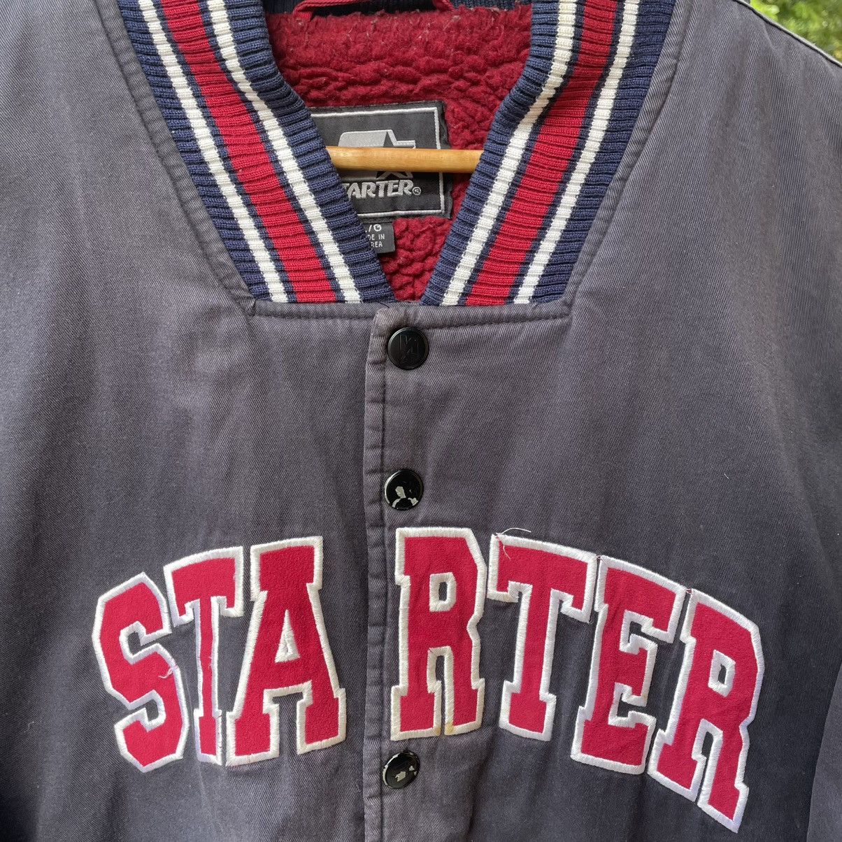 Starter 🔥Vintage Starter Big Spellout Sherpa Inside Bomber Jacket Size US XL / EU 56 / 4 - 6 Thumbnail