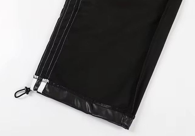 Japanese Brand Elastic Waist Black Soft Pu Leather Sweatpant Size 31" - 10 Thumbnail