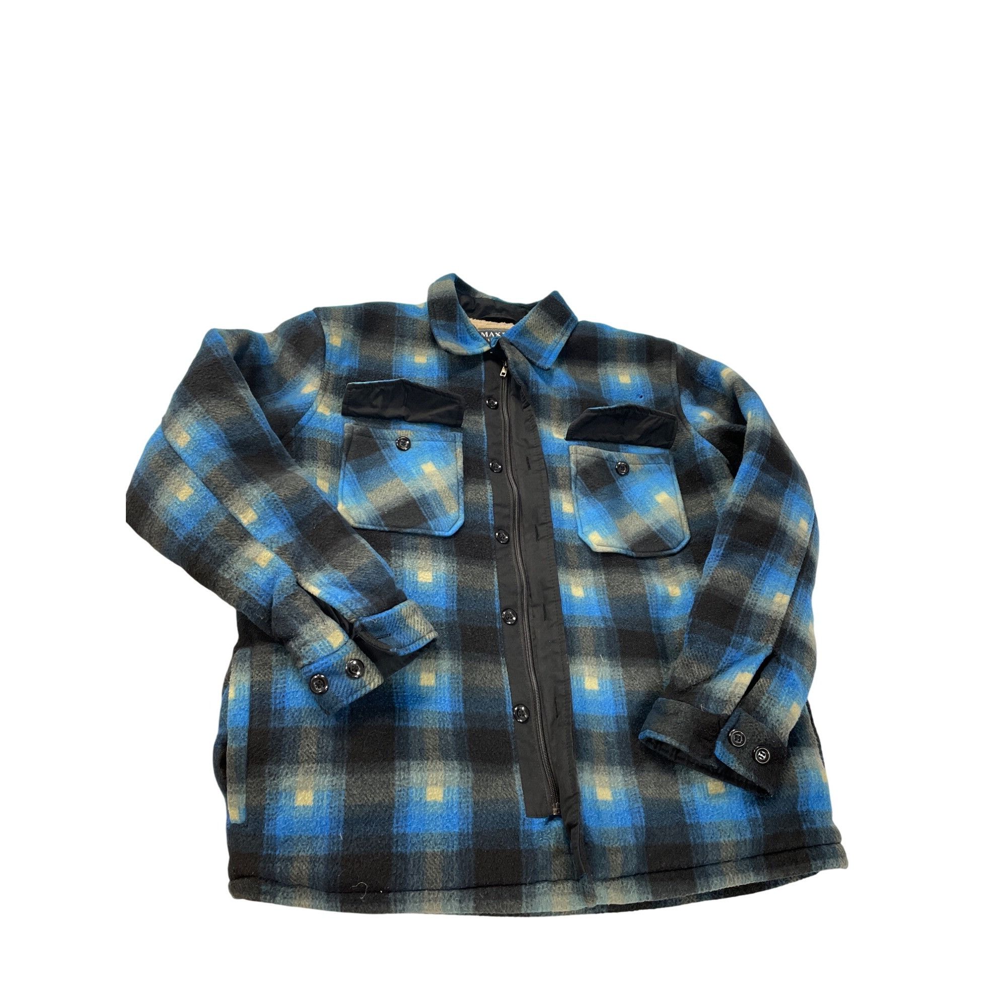 Other Maxxsel Mens Sherpa-Lined Buffalo Plaid Jacket Blue/Black XL Size US XL / EU 56 / 4 - 1 Thumbnail