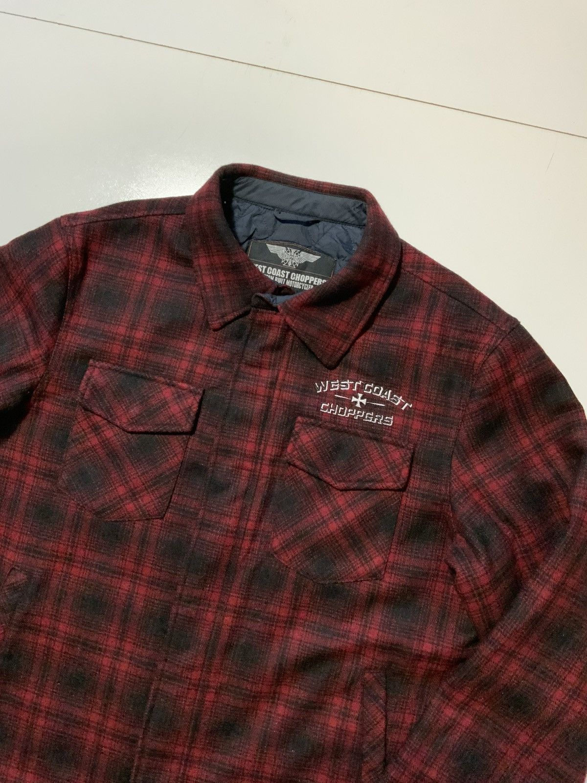 West Coast Choppers Jesse James West Coast Choppers Buffalo Plaid Wool Jacket Size US XXL / EU 58 / 5 - 5 Thumbnail